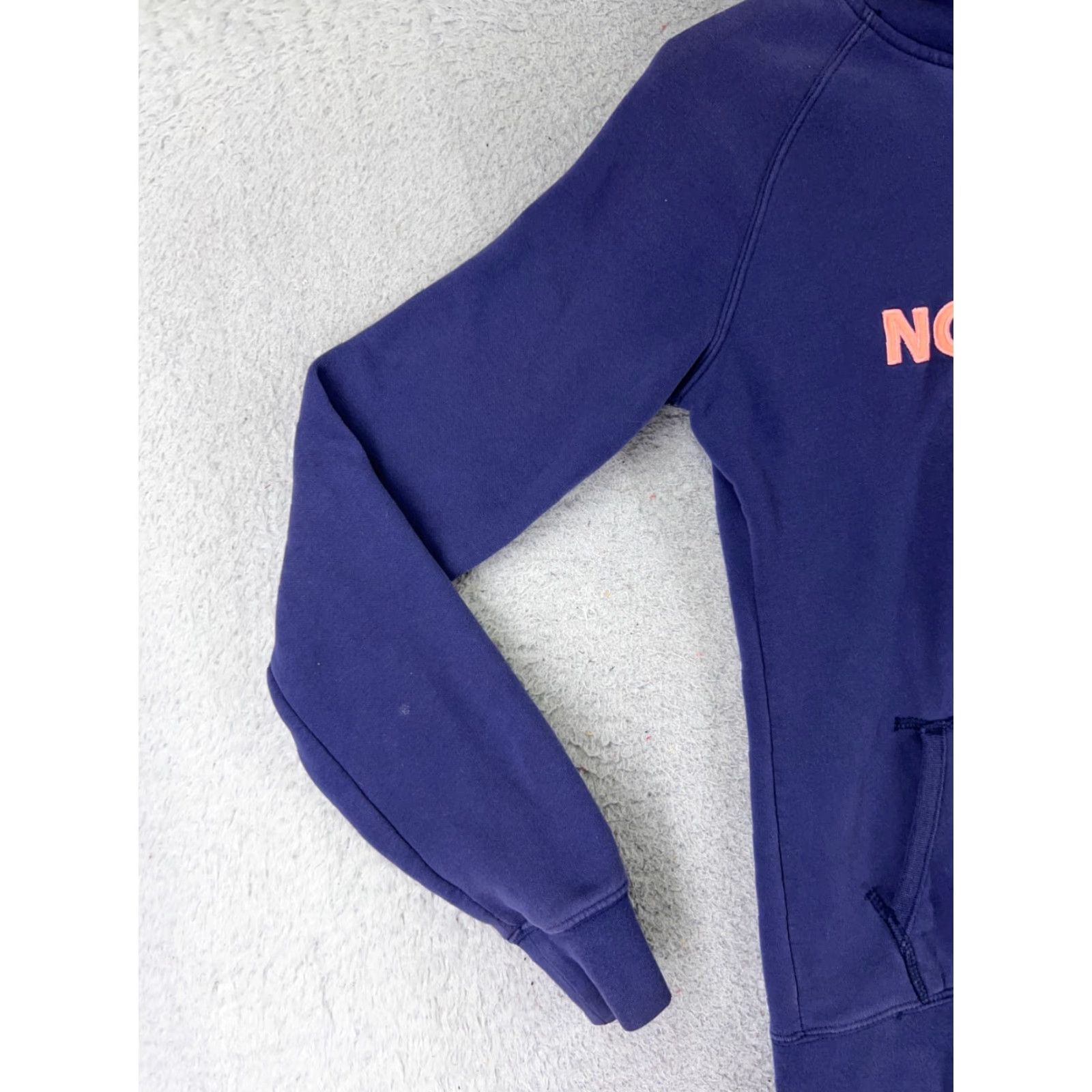 The North Face The North Face Pullover Hoodie Womens Small Purple Peach Floral Logo Sweatshirt Cotton Blend Shirt Size S / US 4 / IT 40 - 3 Thumbnail