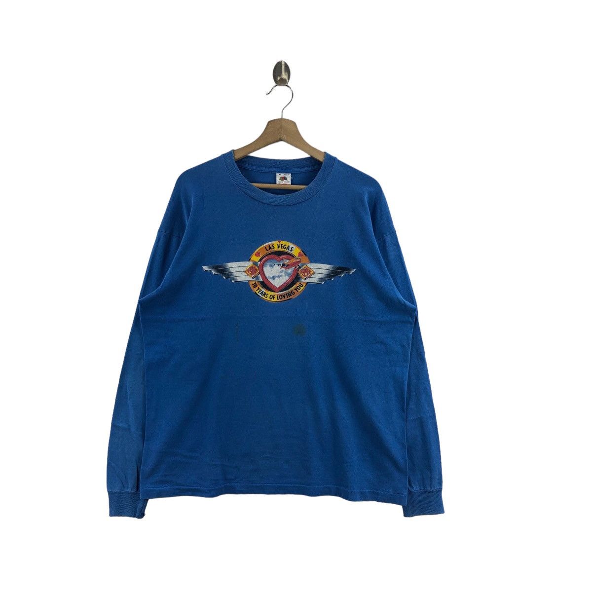 Fruit Of The Loom × Vintage Pick!! Vtg 90's SOUTHWEST AIRLINES Faded Long Sleeve Tshirt Size US XL / EU 56 / 4 - 1 Thumbnail
