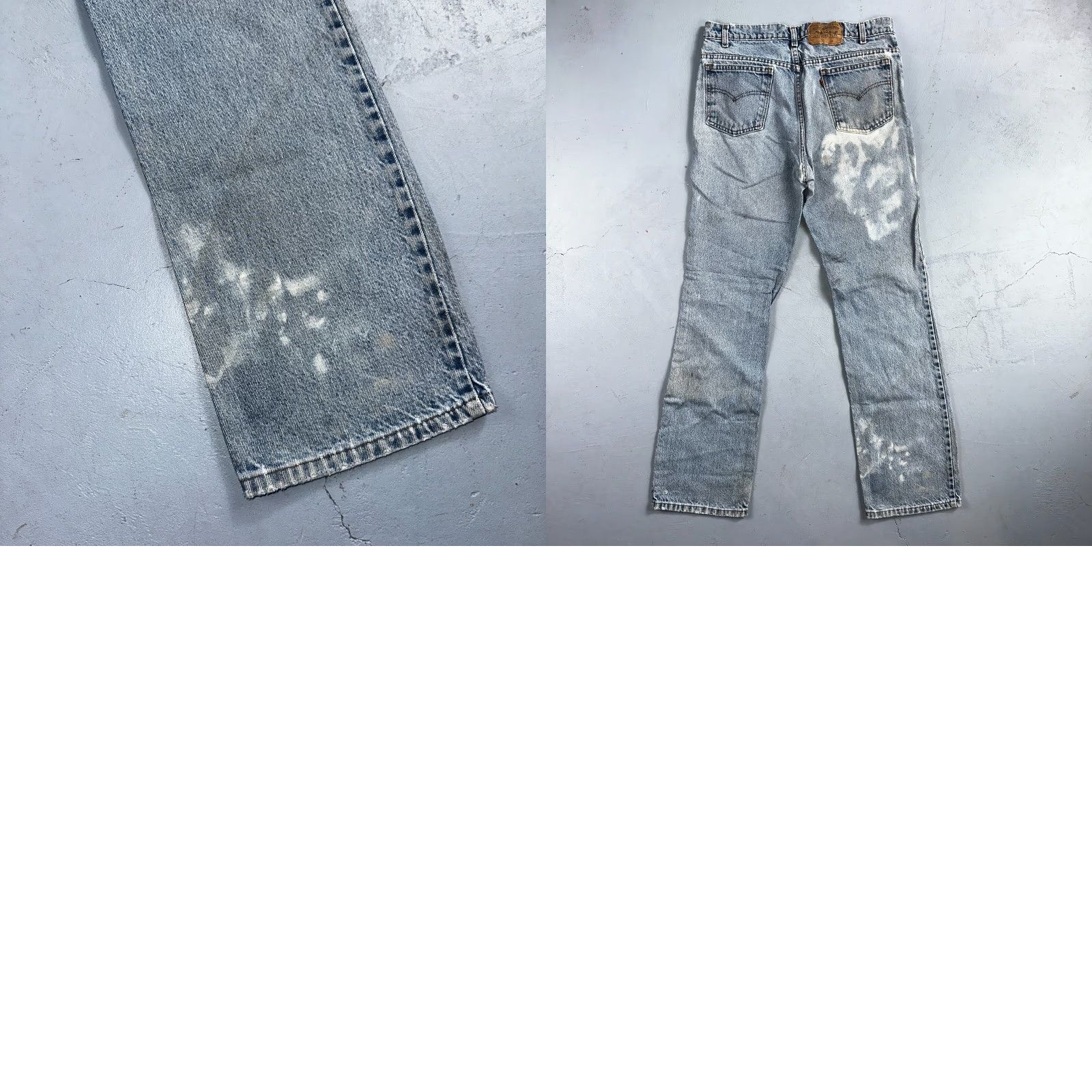 Levi's VINTAGE Levis 517 Jeans Bootcut Flare Blue Worn USA Orange Tab 90s Act 33x31 Size US 33 - 11 Thumbnail
