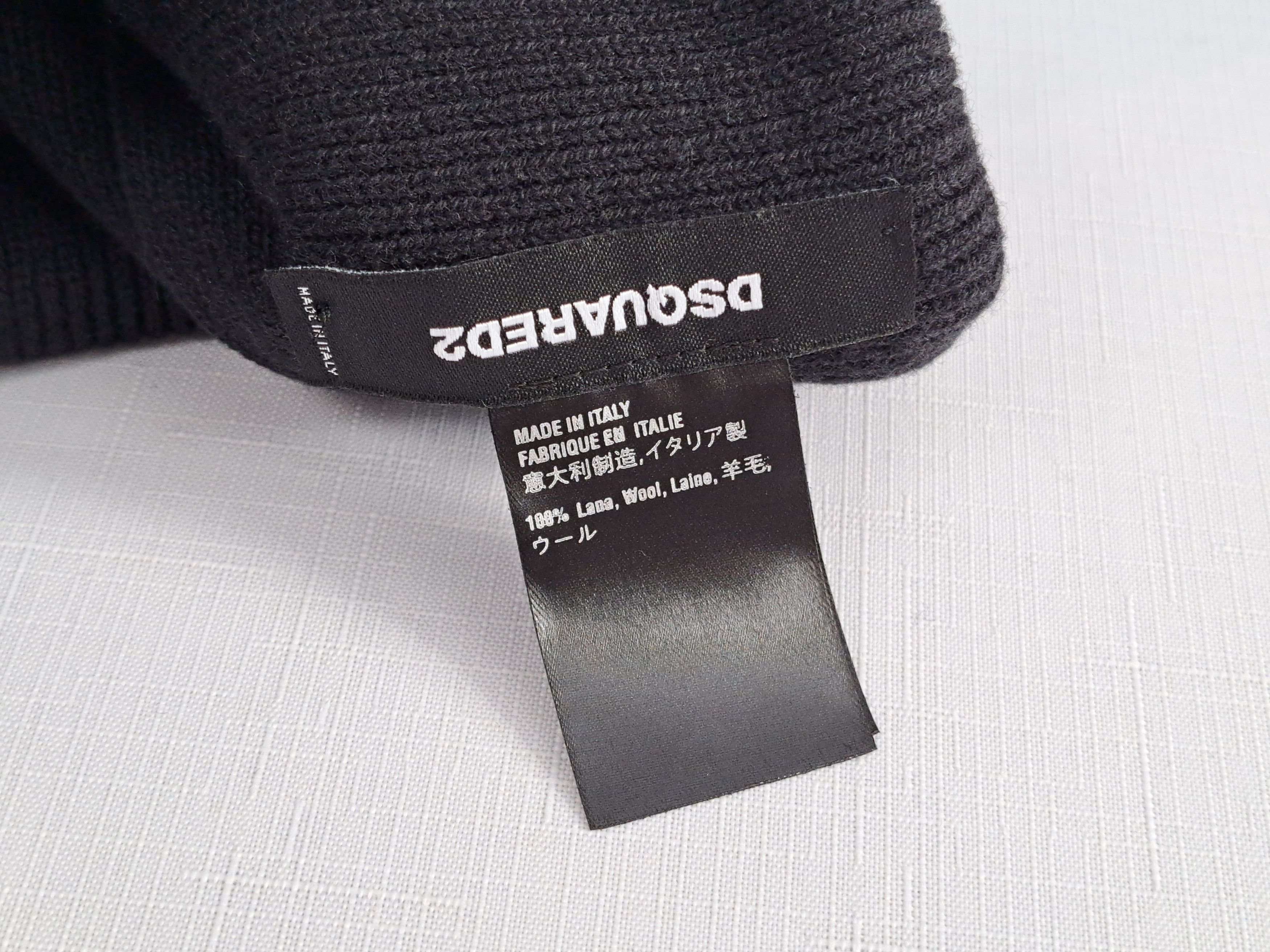 Dsquared2 Dsquared2 Icon beanie wool hat black/white. Size ONE SIZE - 6 Thumbnail