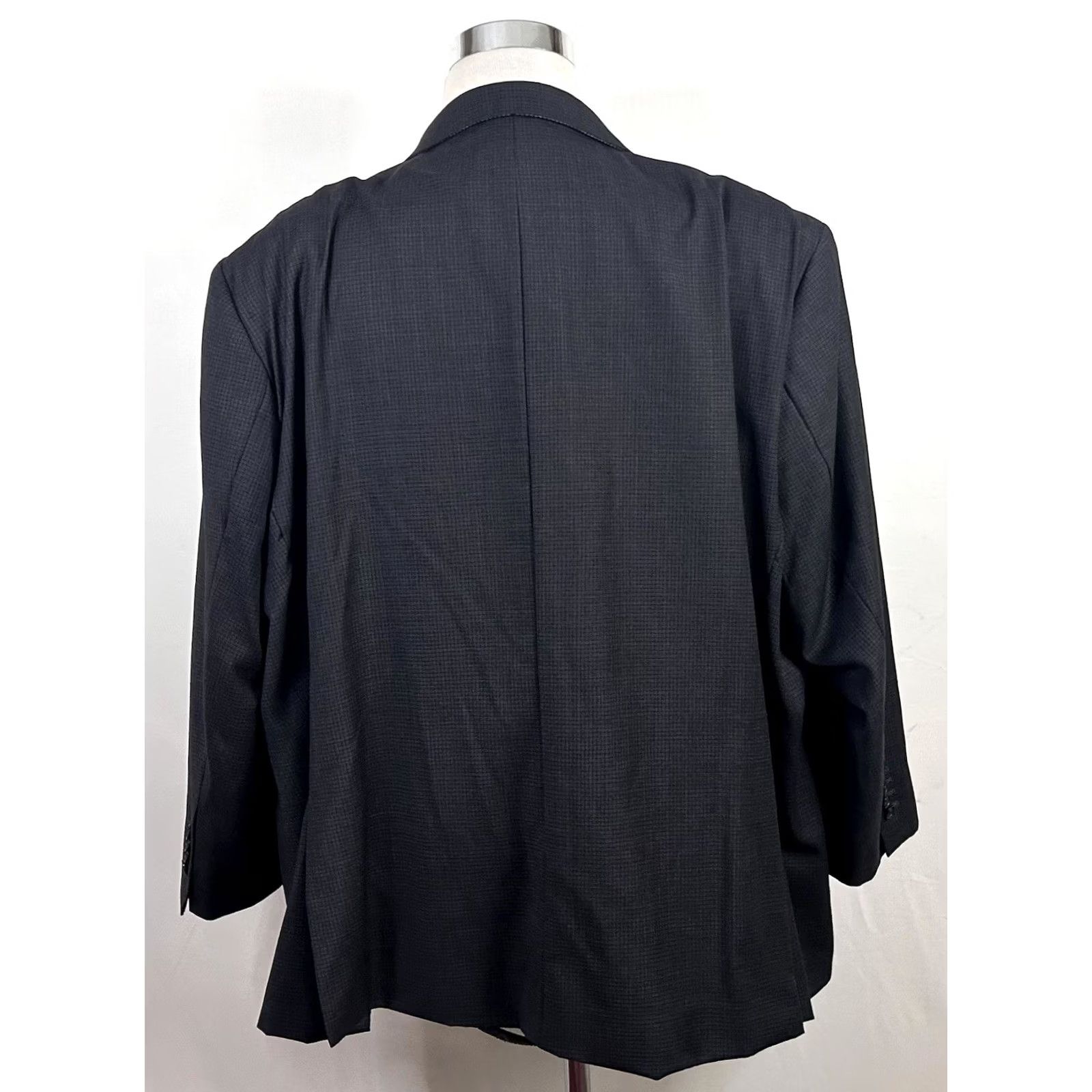 Jack Victor Jack Victor Sport Coat 56R Lennox Wool Gray Plaid Two-Button Double-Vented Mens Big & Tall Jacket Coat Size US XS / EU 42 / 0 - 6 Thumbnail