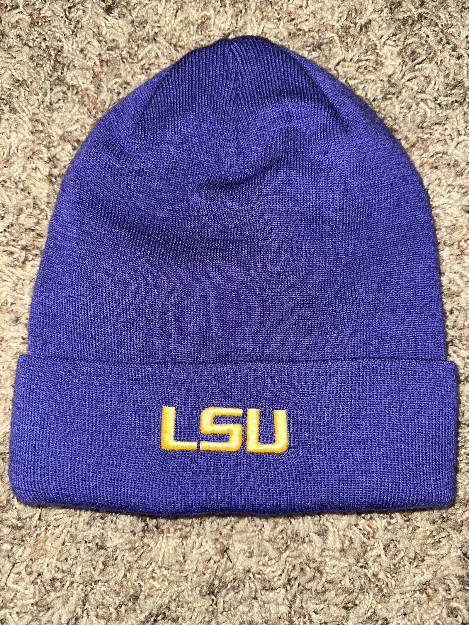 Nike LSU Tigers Nike Classic Purple Cuffed Knit Sample Size ONE SIZE - 1 Thumbnail