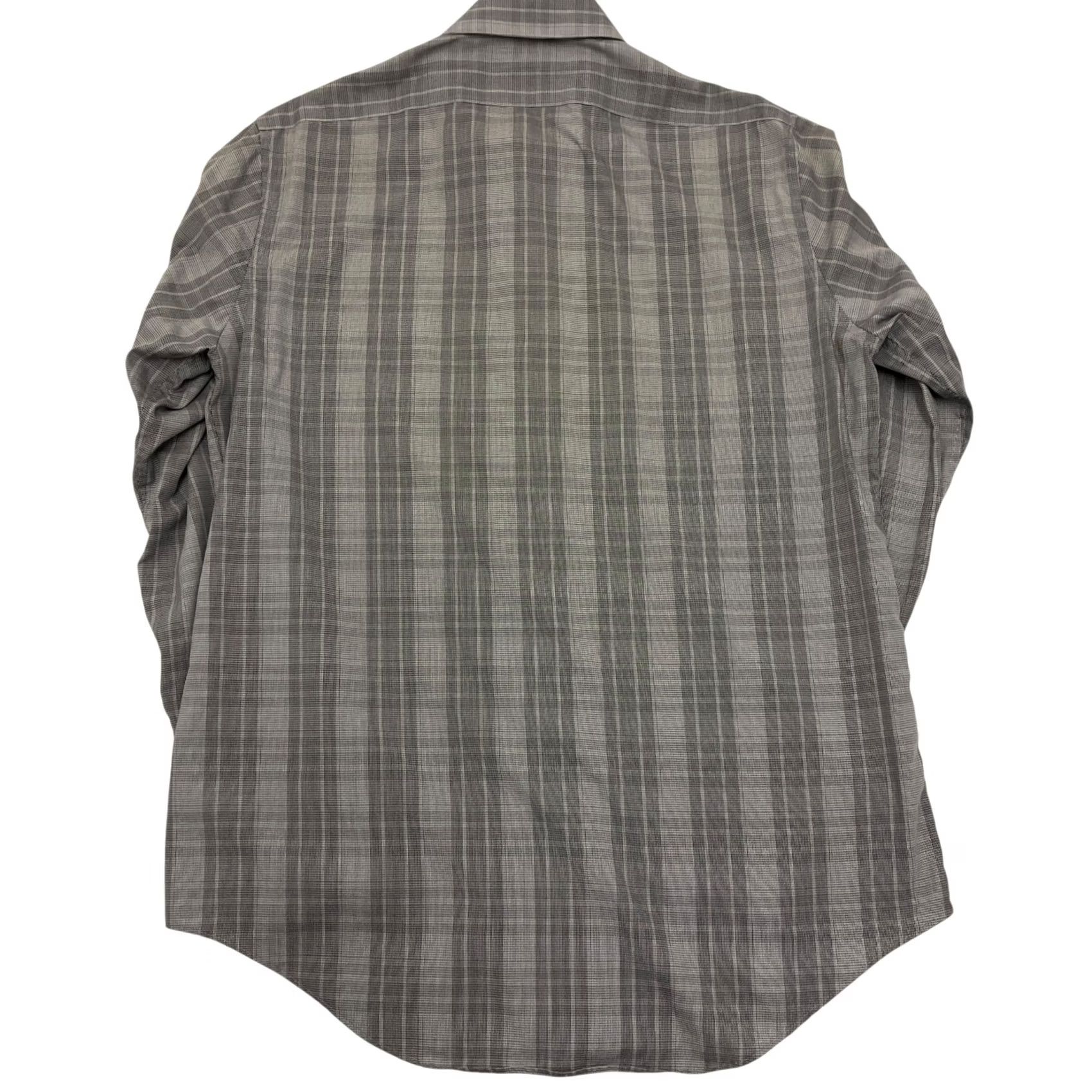Calvin Klein Calvin Klein Shirt Mens Large Grey Check Slim Fit Long Sleeve Cotton Size US L / EU 52-54 / 3 - 6 Thumbnail