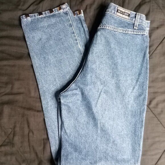 Other Rockies Embellished Stud Denim Blue Jeans High Rise Tapered Size 30" / US 8 / IT 44 - 1 Thumbnail