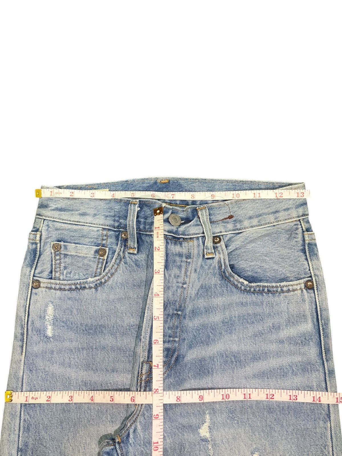 Levi's Vintage Y2K Levis 501 Selvedge Distressed Jeans Size 26" / US 2 / IT 38 - 6 Thumbnail