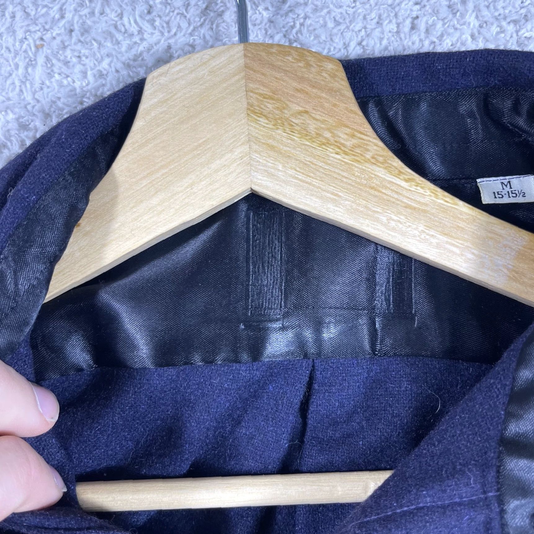 Vintage VINTAGE Unbranded CPO Flannel Shirt Men’s Medium 15-15.5 Navy Blue Military 60's Wool 70's Button-Up 60s Wool Flannel Pockets Size US M / EU 48-50 / 2 - 4 Thumbnail