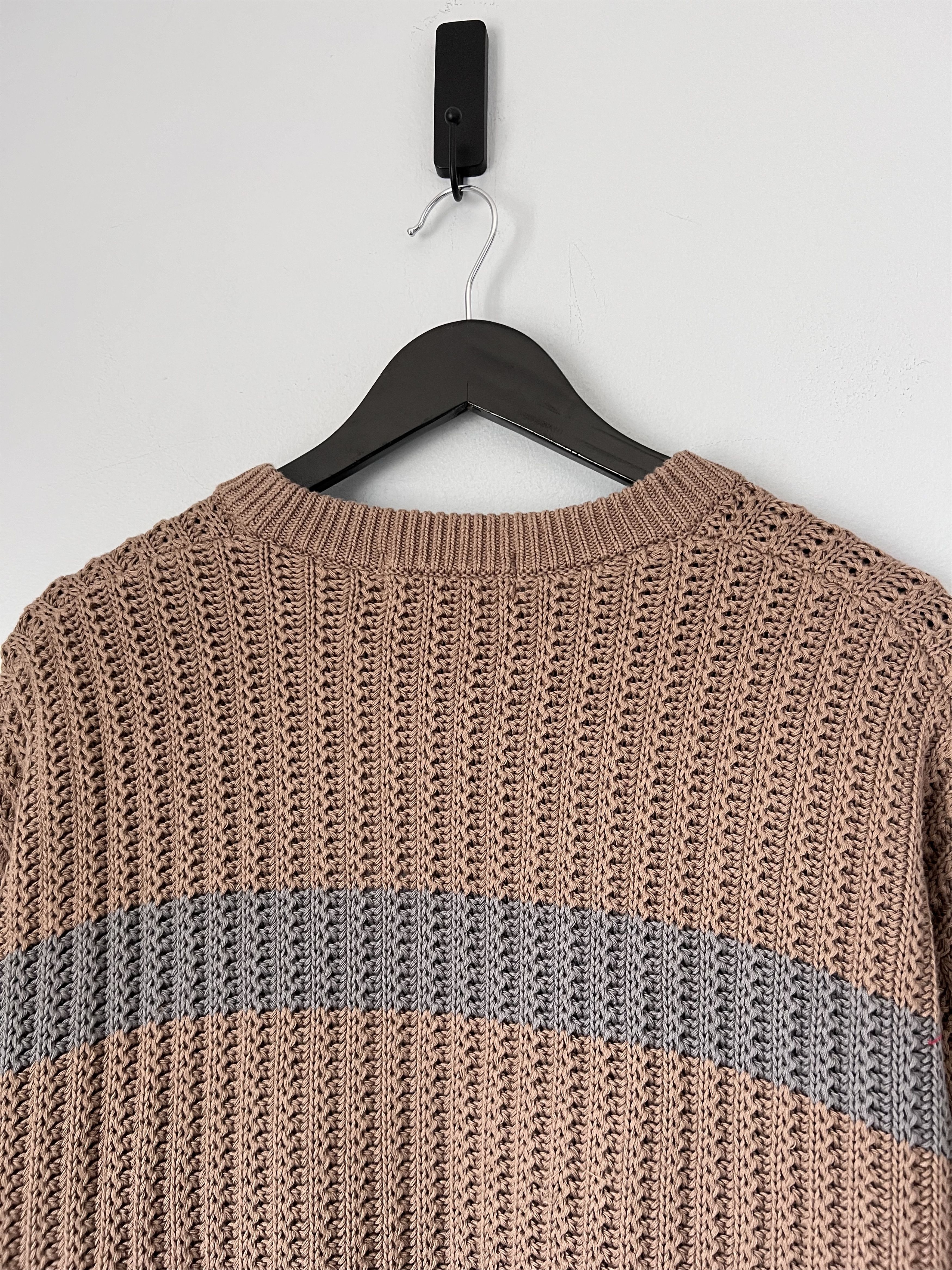 Supreme Supreme Loose Gauge Small Box Logo Sweater in Khaki Stripe Size US XL / EU 56 / 4 - 6 Thumbnail