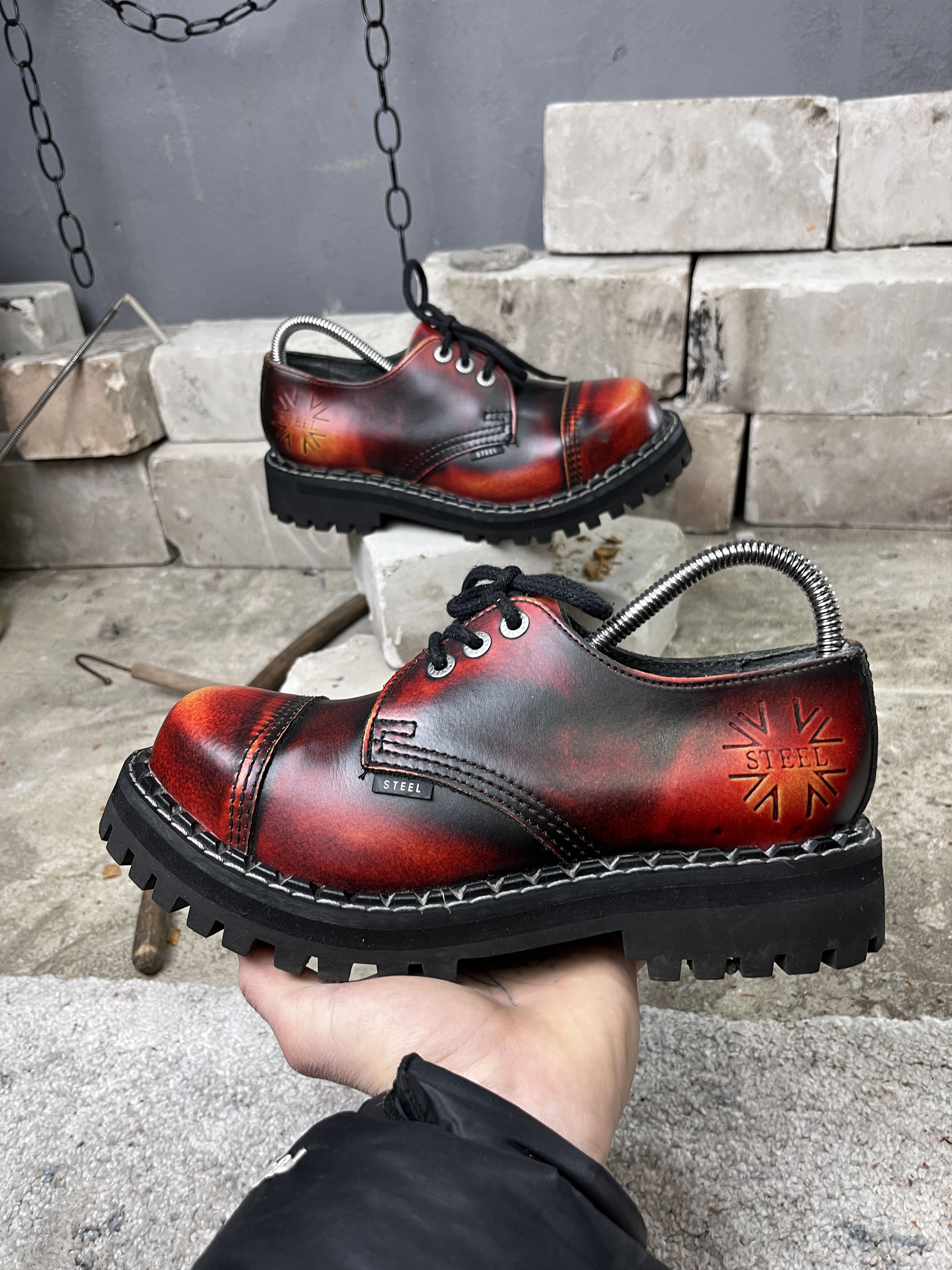 Other 1990s STEEL CHUNKY LUG SOLE ENGLAND OXFORDS - 5132 Size US 6 / EU 39 - 4 Thumbnail