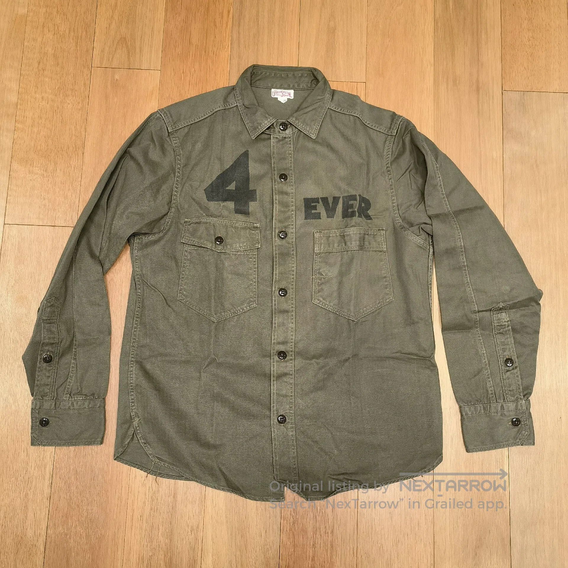 Vintage Frontry Spec Olive Green Shirt.