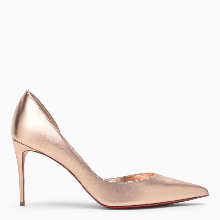 image of Christian Louboutin Leather Pumps Size 37.5 in Gold, Women's