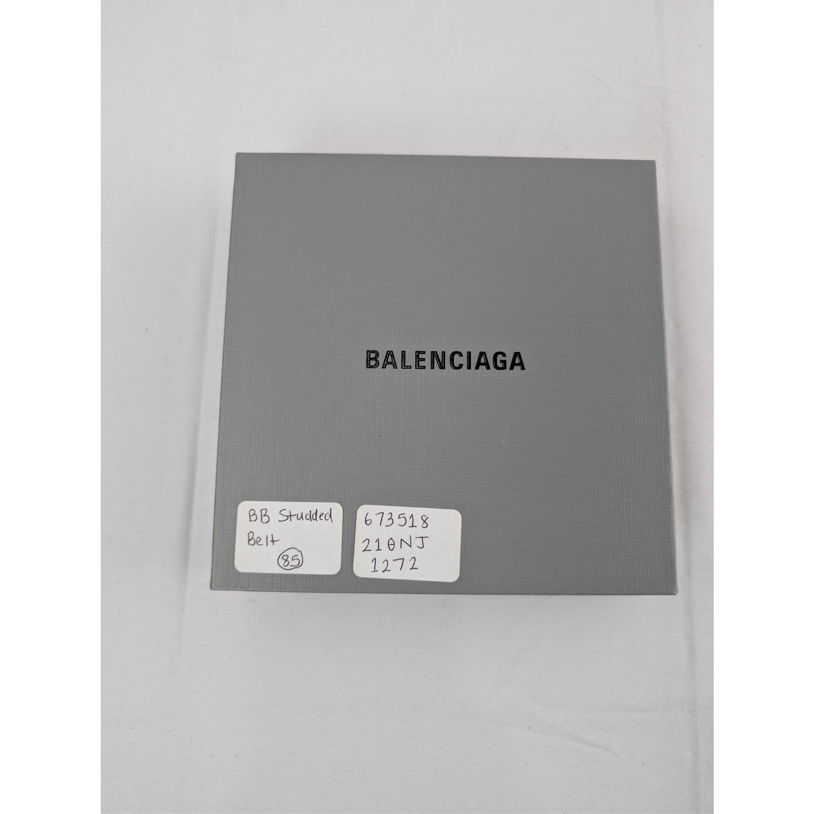 Balenciaga o1rshd1 Size: 85cm / Women's BB Studded Belt in Black/Silver Size ONE SIZE - 16 Thumbnail