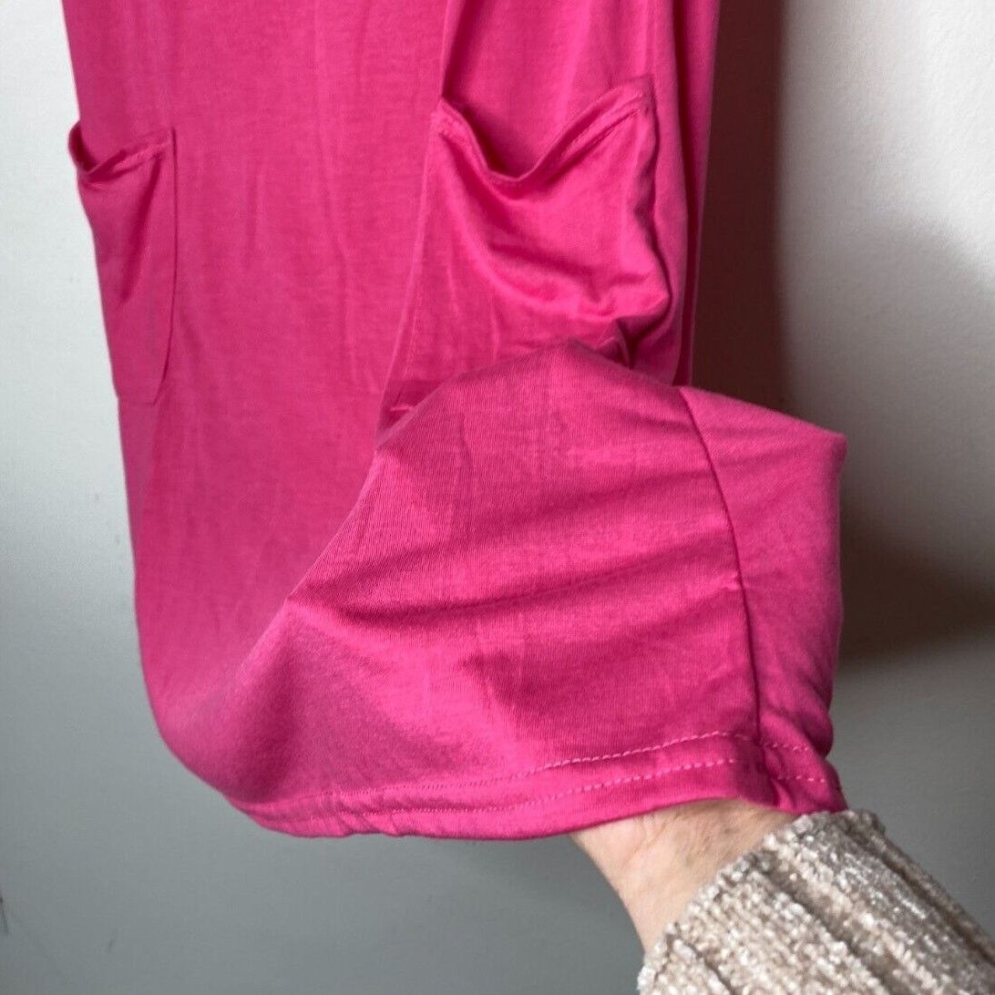 Other Sleeveless Hot Pink Knit Tank Mini Dress Scoop Neck M Size M / US 6-8 / IT 42-44 - 5 Thumbnail