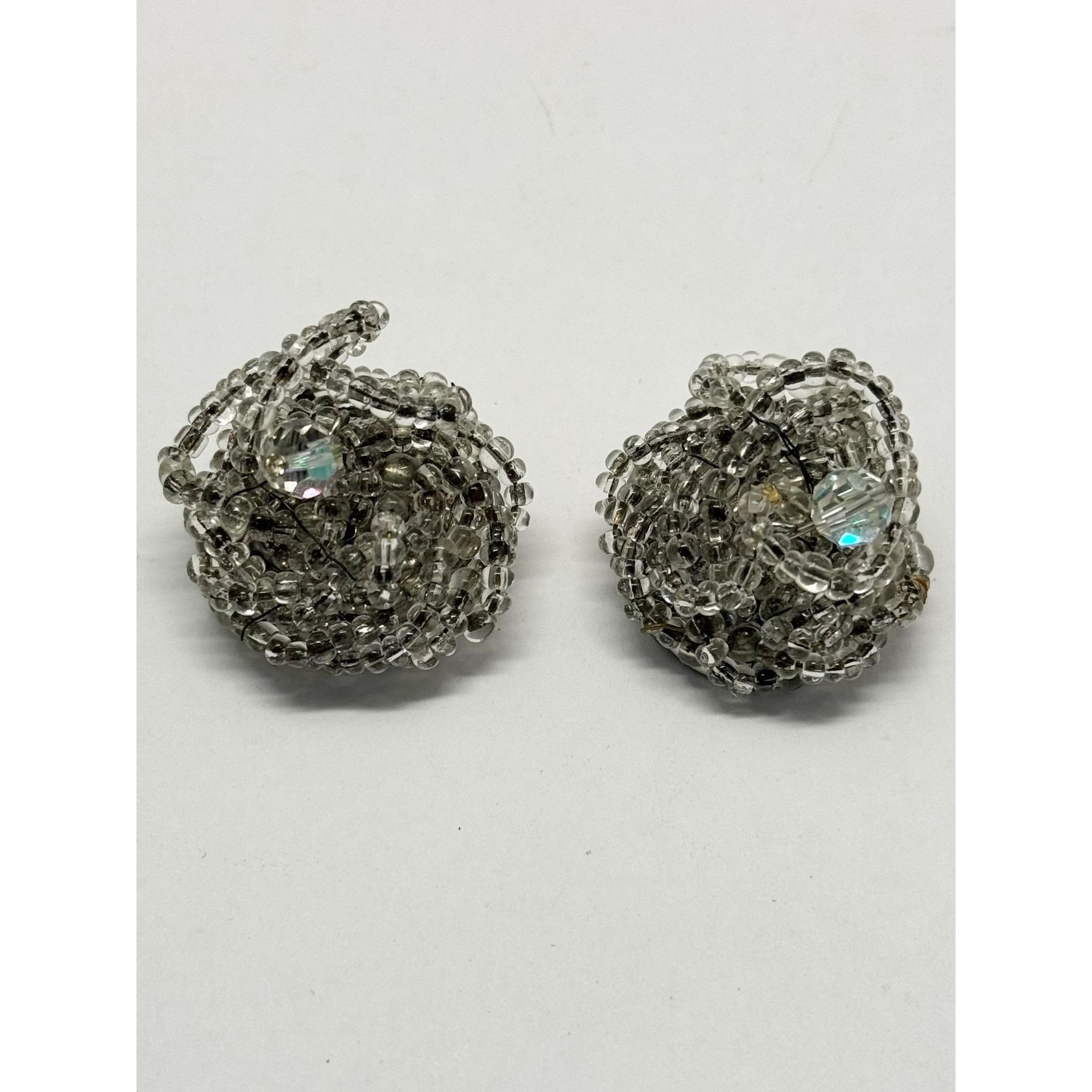 Vintage Vintage beaded crystal earrings Size ONE SIZE - 3 Thumbnail