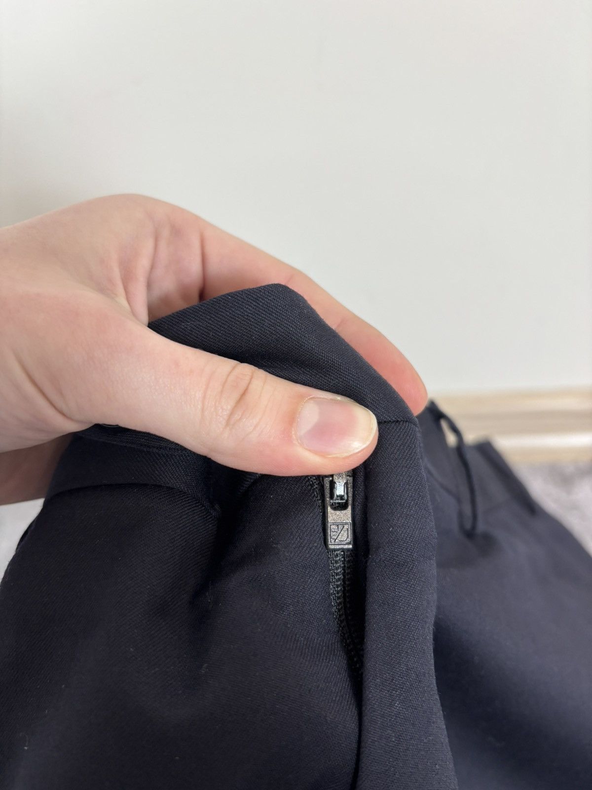 Ermenegildo Zegna Ermenegildo Zegna Men’s Navy Blue Wool Dress Pants Trousers Size US 38 / EU 54 - 7 Thumbnail