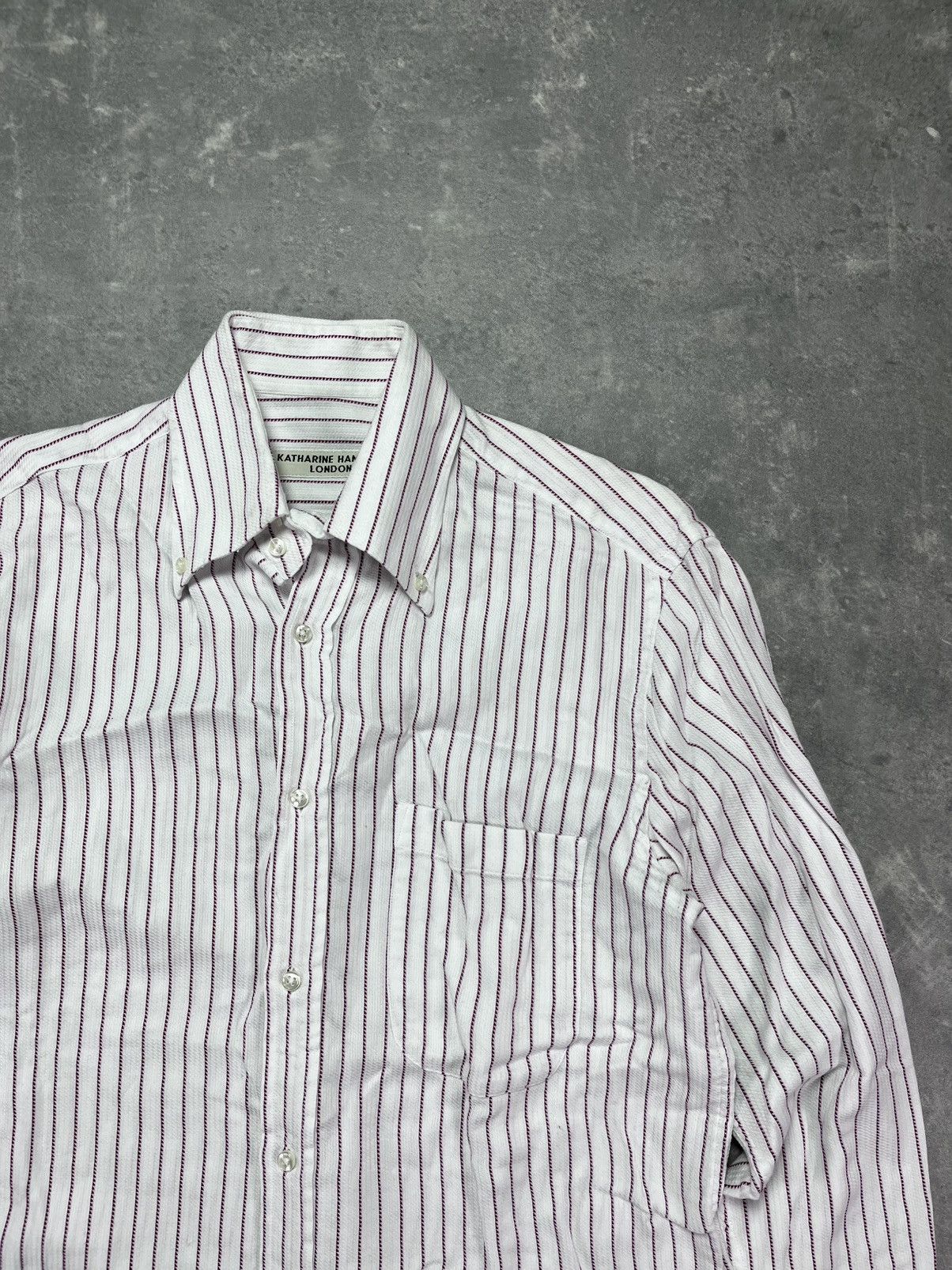 Katharine Hamnett London Katharine Hamnett London Vintage Striped Shirt 40 Archive Size US M / EU 48-50 / 2 - 4 Thumbnail