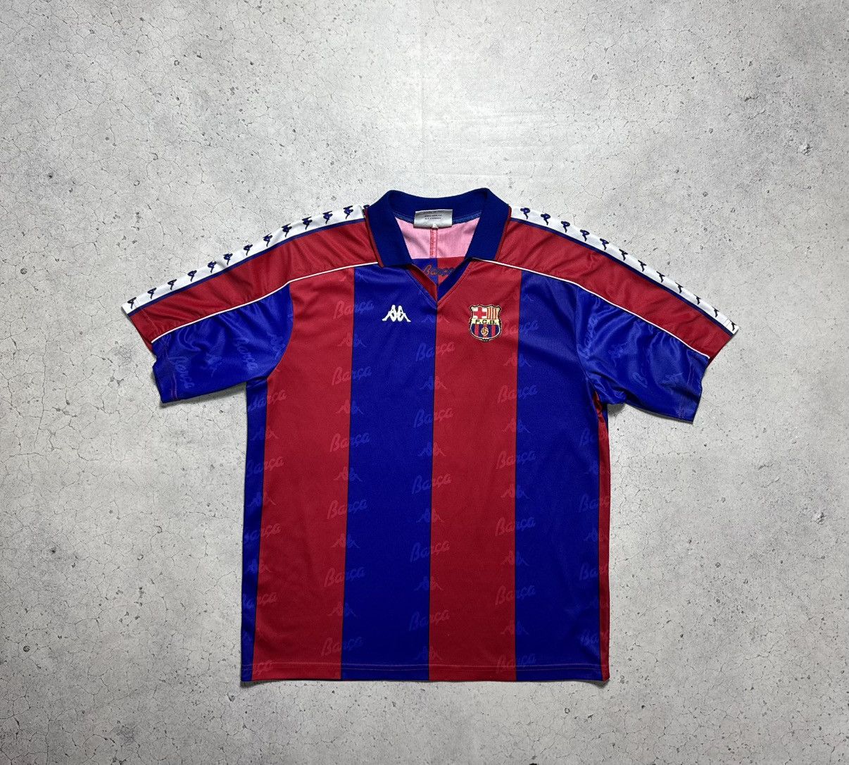 Kappa Kappa FC Barcelona 1992/1995 Vintage Soccer Jersey Rivaldo Size US XL / EU 56 / 4 - 1 Thumbnail