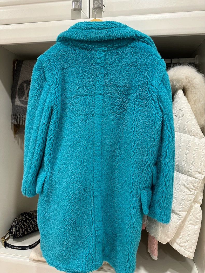 Max Mara Max Mara Teddy Lake Aqua Blue Mid-Length Coat Size M / US 6-8 / IT 42-44 - 4 Thumbnail