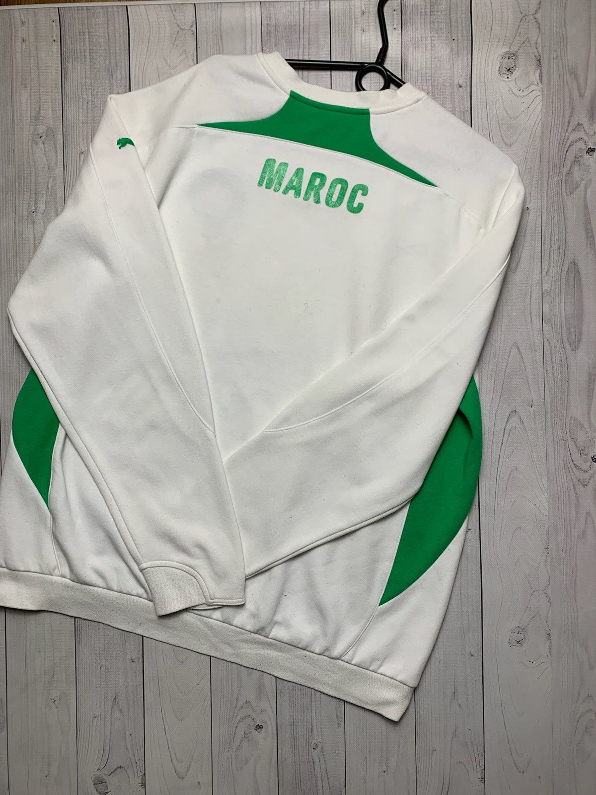 Vintage Vintage marocco soccer sweatshirt logo white Size US XL / EU 56 / 4 - 2 Thumbnail