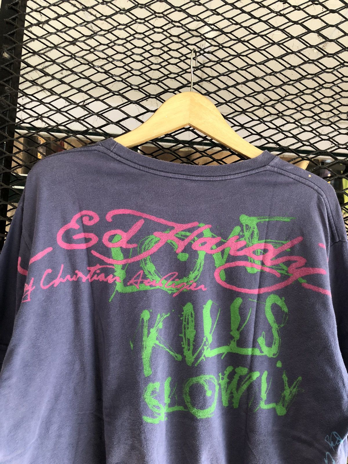 Ed Hardy × Japanese Brand × Vintage ED HARDY CHRISTIAN AUDIGIER “LOVE KILLS SLOWLY” LONG SLEEVE Size US L / EU 52-54 / 3 - 10 Thumbnail