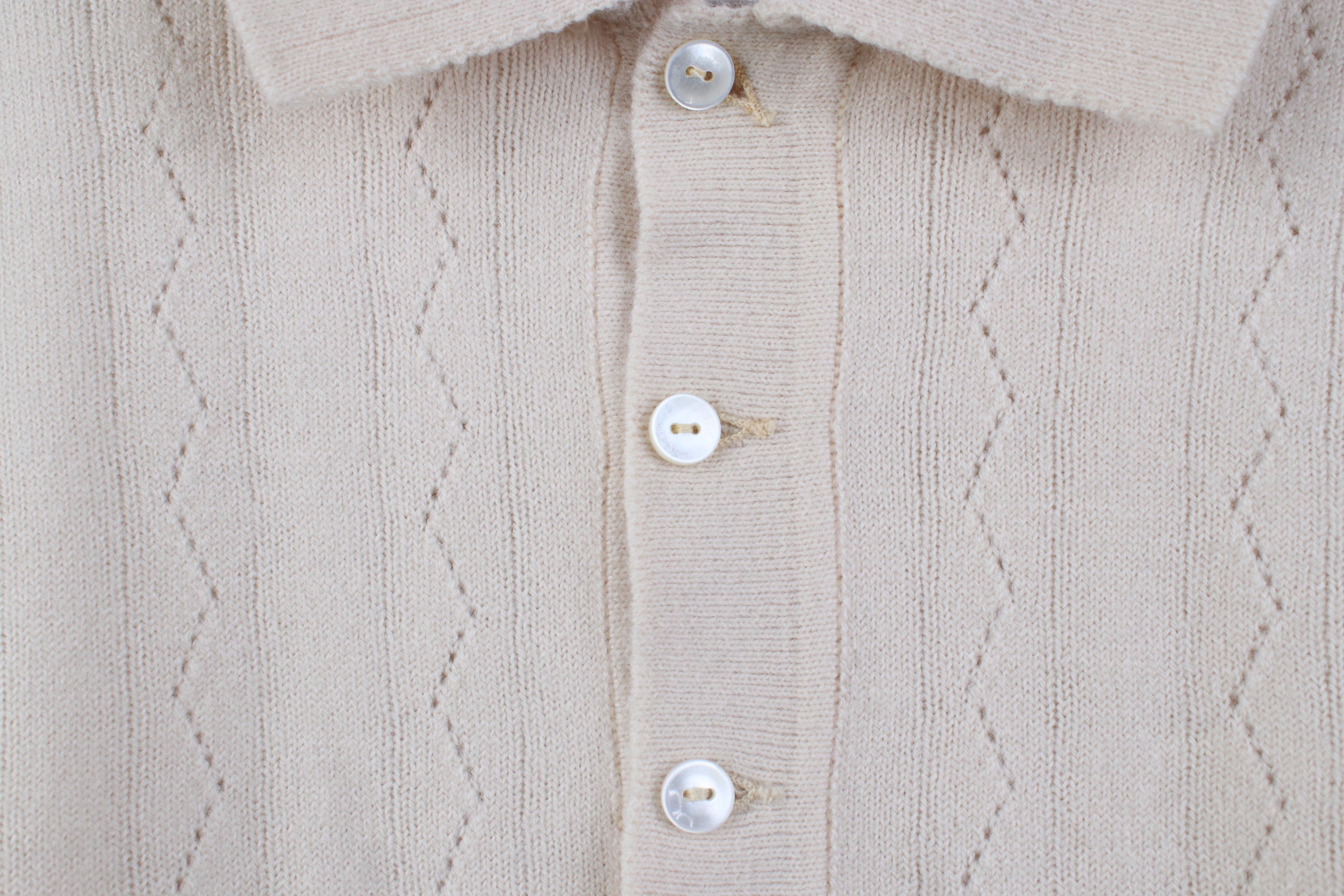 Vintage Vintage 50s 60s Streetwear Knit Collared Sweater Beige USA Size US M / EU 48-50 / 2 - 4 Thumbnail