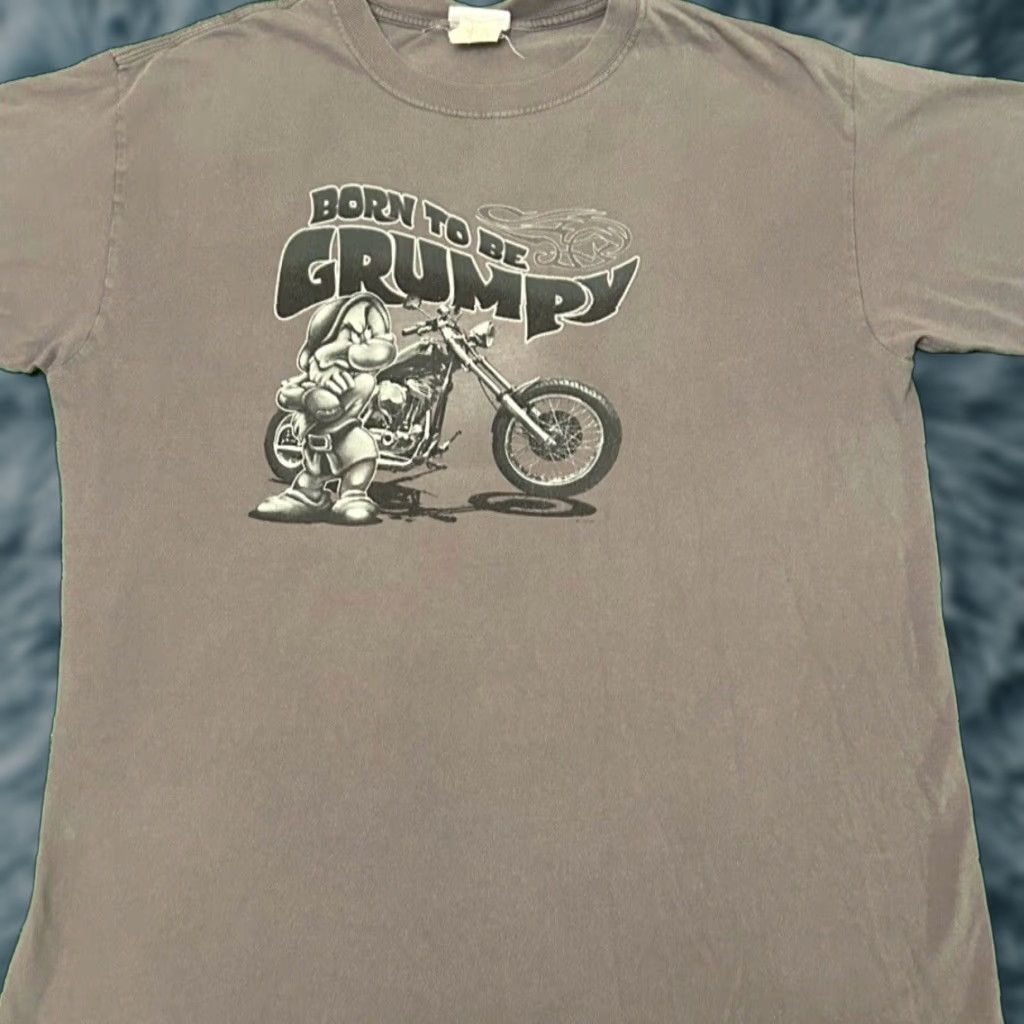 Disney VINTAGE Disney Born To Be Grumpy Biker Cartoon Parody Shirt Mens XL Gray 90s Y2K Grunge Hip Hop Punk Cartoon VTG Shirt Mens XL Grumpy Disney Size US XL / EU 56 / 4 - 1 Thumbnail