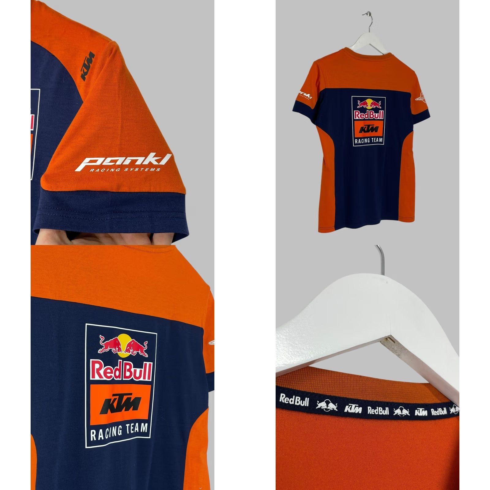 Vintage Red Bull KTM Racing Team Men’s T-Shirt M Crew Neck Short Sleeve Orange Dark Blue Logo Sports Biker Motorcycle Mens Size US M / EU 48-50 / 2 - 8 Thumbnail