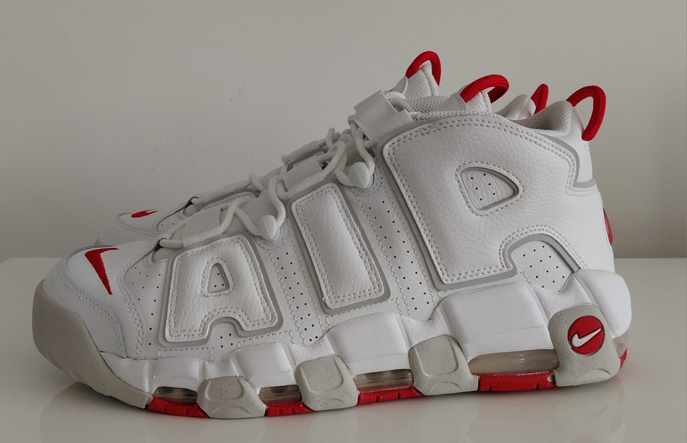 Nike Nike Air More Uptempo '96 White Grey Red Size US 10 / EU 43 - 4 Thumbnail