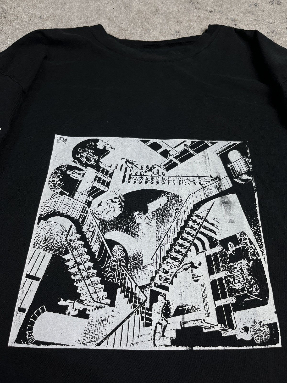 Vintage 1990s MC ESCHER OPTICAL ILLUSION SPHERE TEE - № 995 Size US XL / EU 56 / 4 - 3 Thumbnail