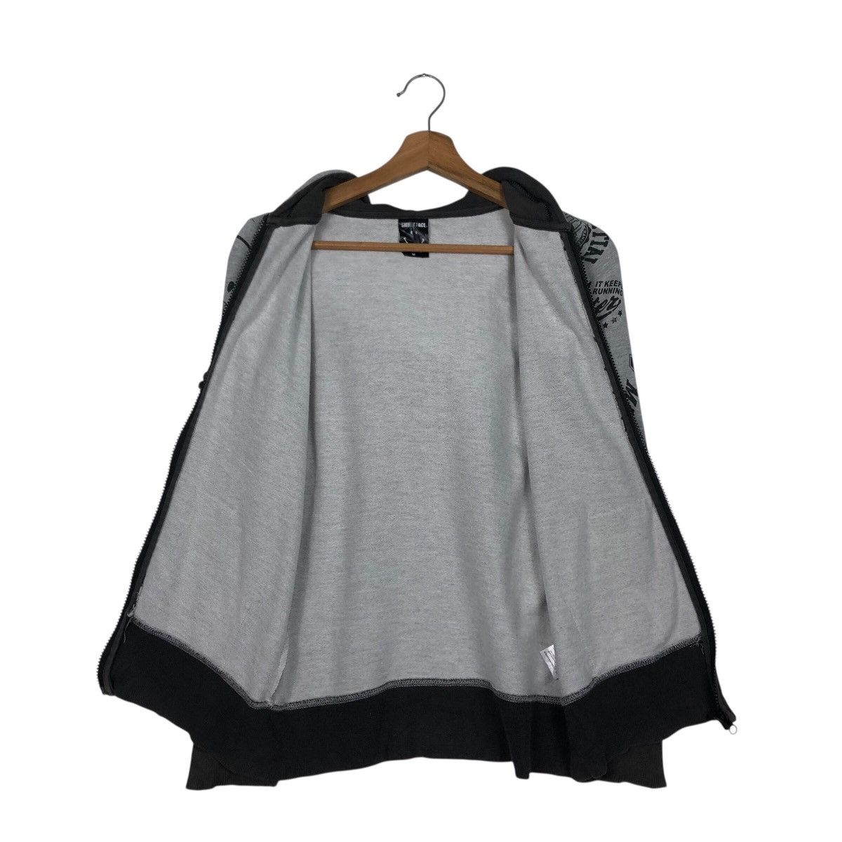 Japanese Brand Smiley Face All-Over Print Zip Hoodie – Grey/Black Size US M / EU 48-50 / 2 - 15 Thumbnail