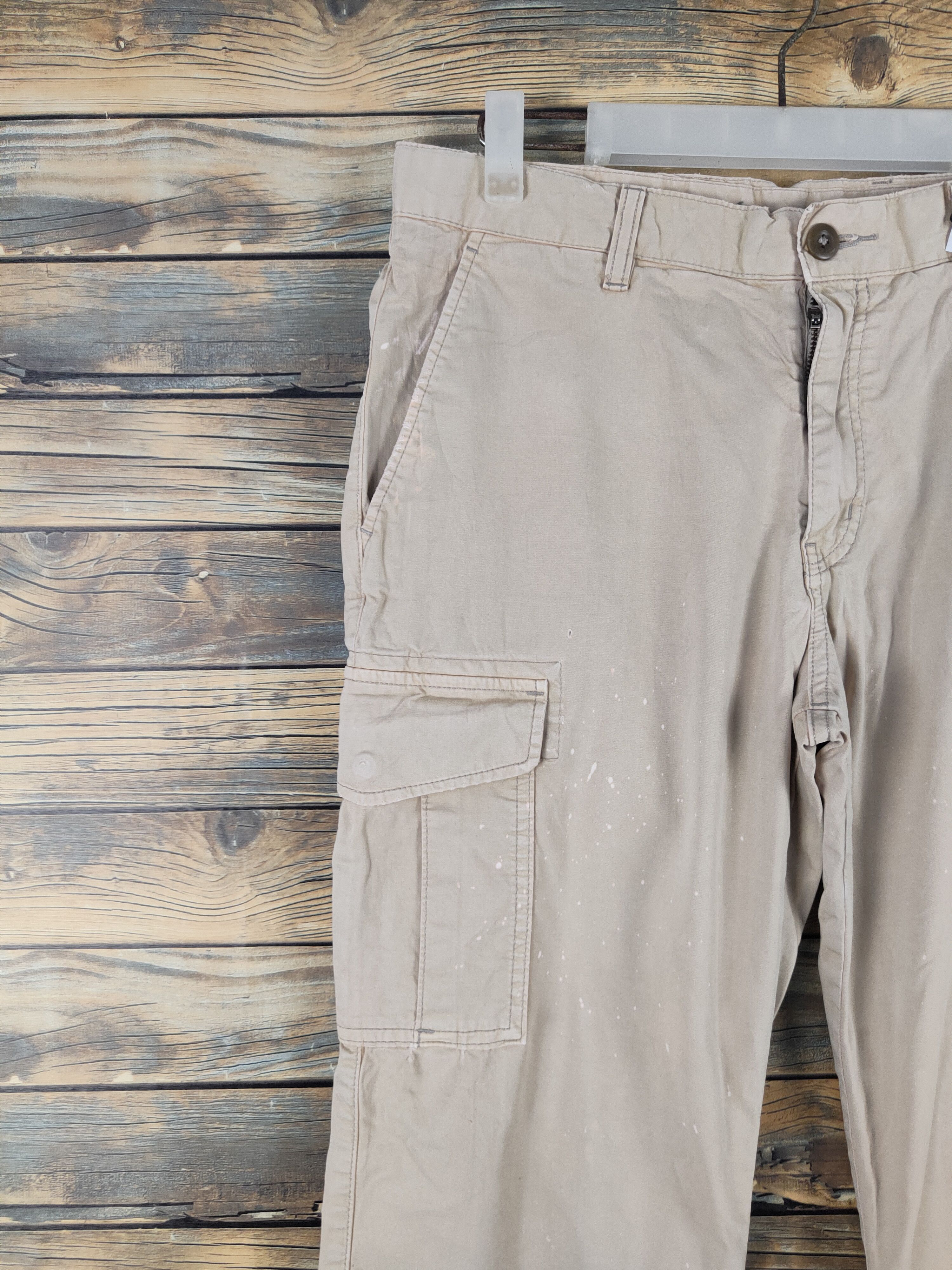 Japanese Brand Uniqlo Beige Multipocket Tactical Cargo Pants #W2094 Size US 33 - 3 Thumbnail