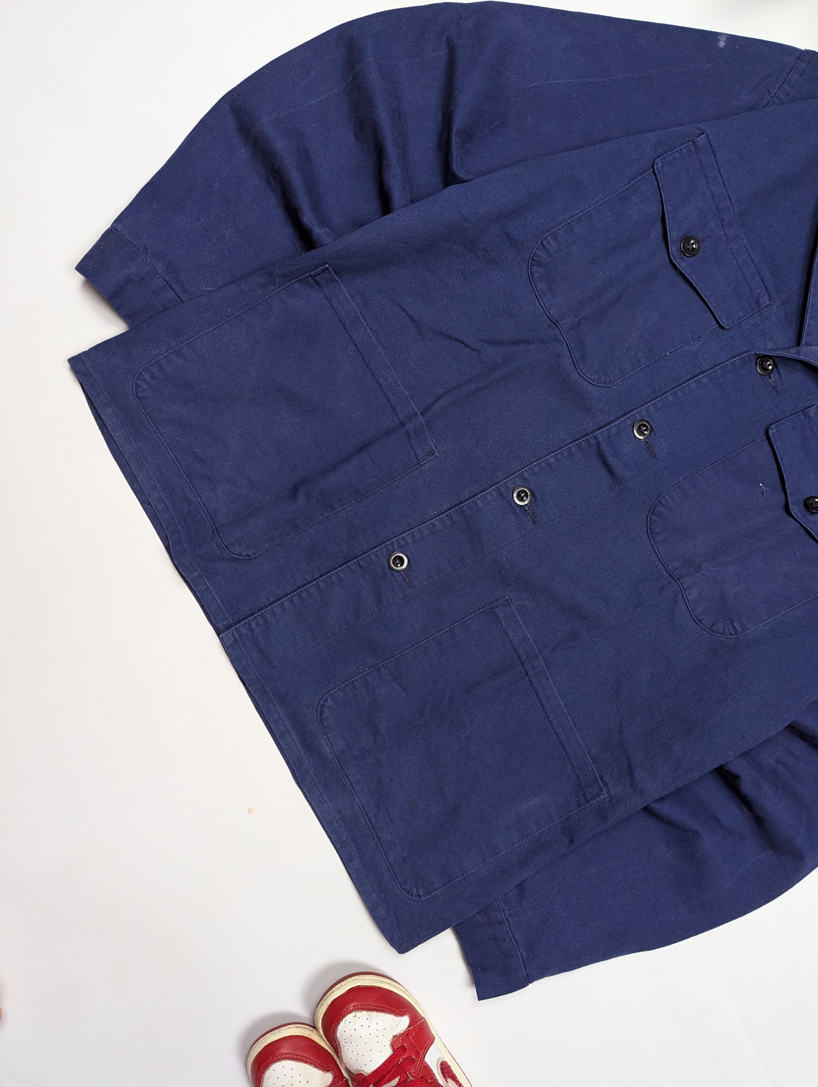 Vintage Vintage Marsum French Work Jacket M Navy Heavy Cotton Size US M / EU 48-50 / 2 - 3 Thumbnail