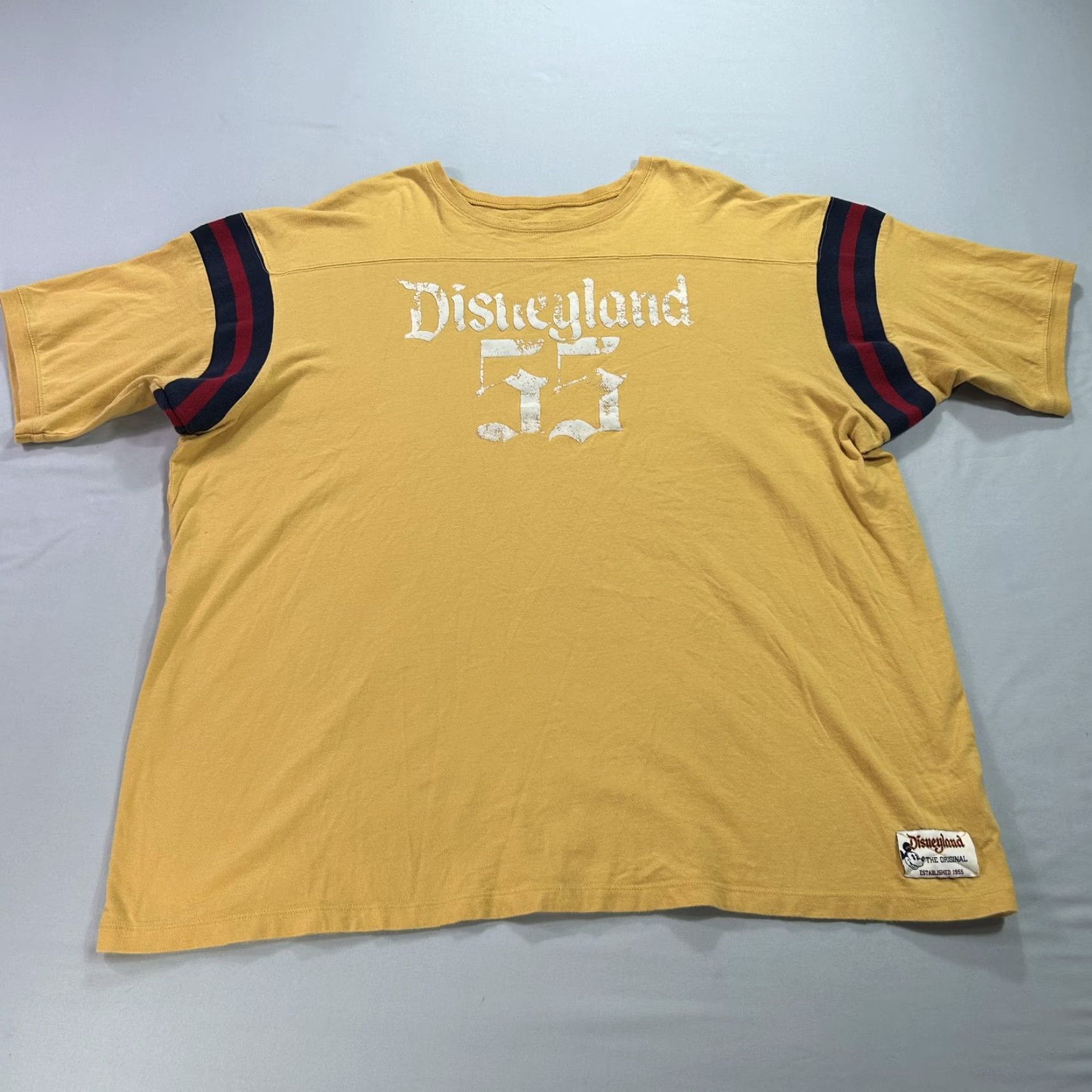 Disney VINTAGE Disneyland Shirt Mens 2XL Yellow 55 Anniversary Walt Disney World Retro Stripes Size US XXL / EU 58 / 5 - 2 Thumbnail