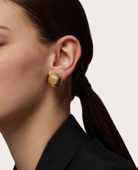 Salvatore Ferragamo o1s1rm0526 Size: OS / Organic Shape Earrings in Gold Size ONE SIZE - 2 Thumbnail