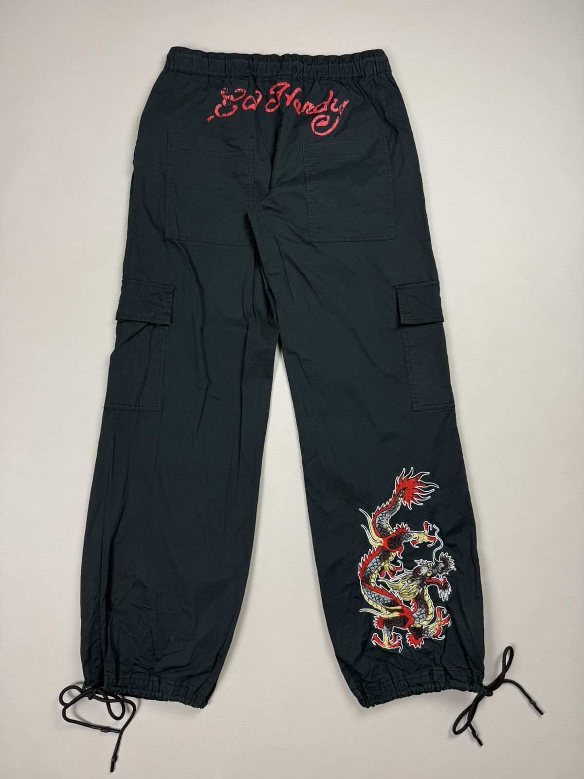 Ed Hardy Ed Hardy Urban Cargo Graphic Print Y2K Parachute Pants Size 28" / US 6 / IT 42 - 16 Thumbnail