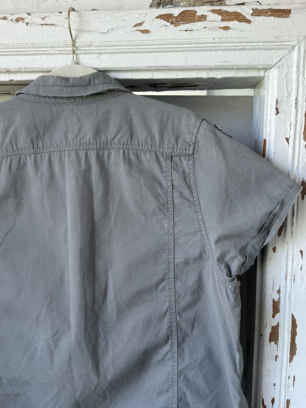 If Six Was Nine Vintage Distressed Oversized Khaki Shirt Size L / US 10 / IT 46 - 9 Thumbnail