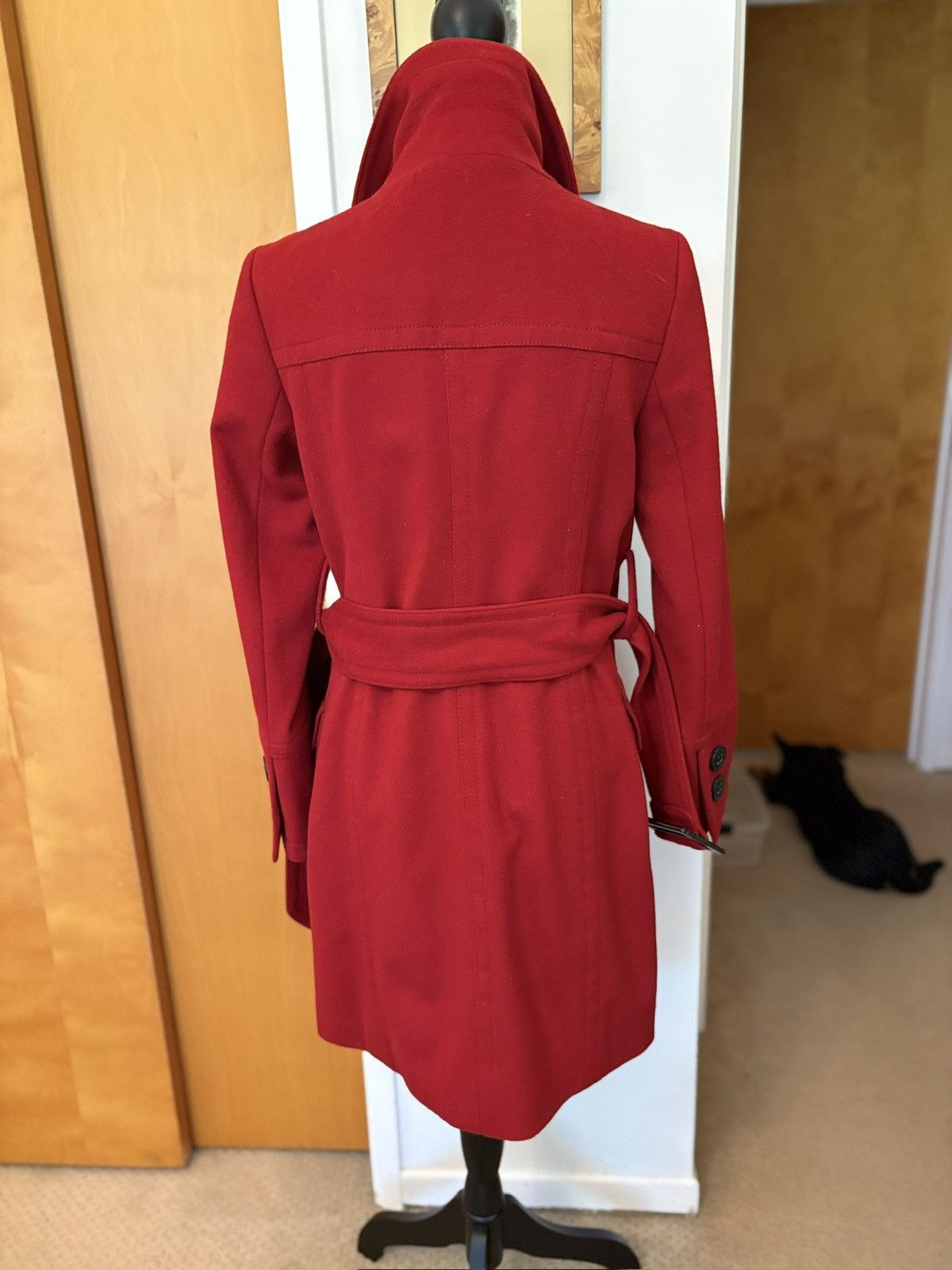 Zara Zara Red Wool Trench Coat Size M / US 6-8 / IT 42-44 - 7 Thumbnail