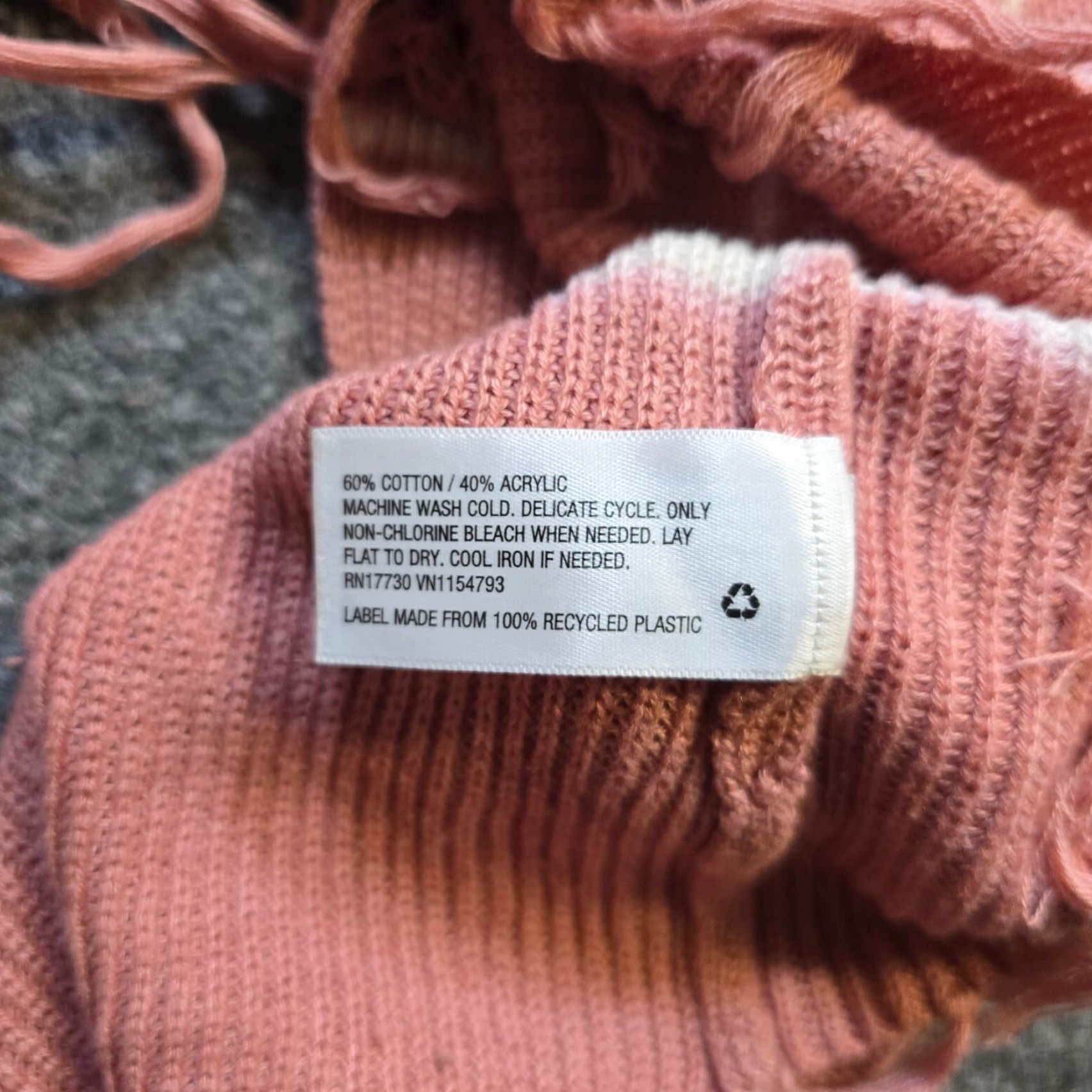 Vintage Knox Rose Sweater Women Size Large Pink Stripe Knit Open Back Boho Casual Career Size L / US 10 / IT 46 - 7 Thumbnail