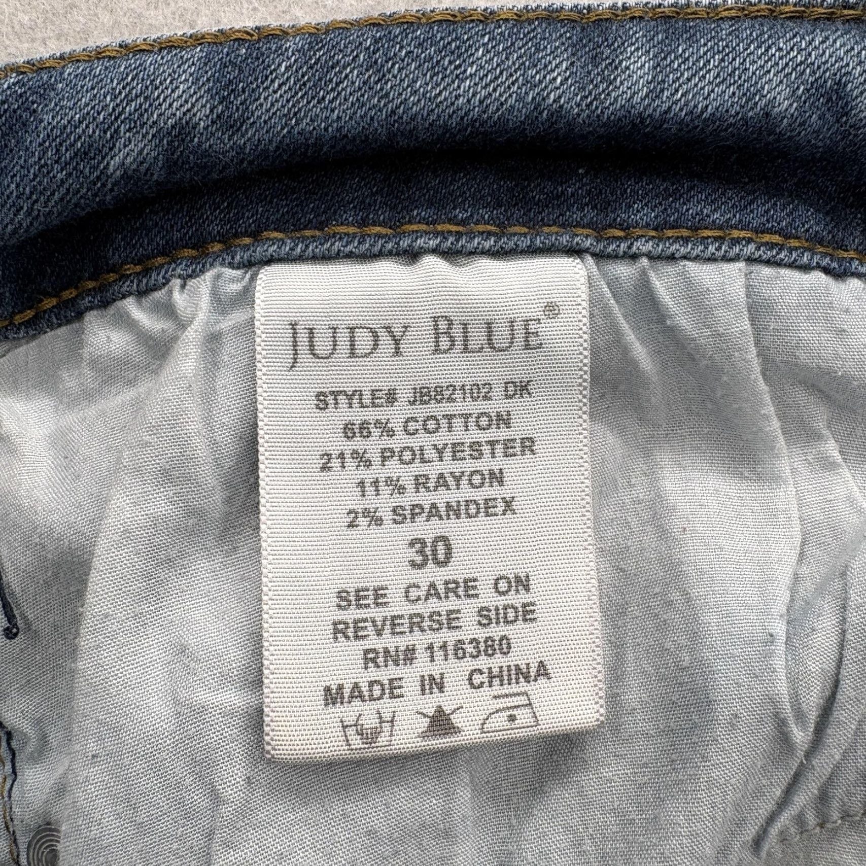 Denime Judy Blue Jeans Womens 30 Blue Medium Wash Skinny Crop Stretch Denim Distressed Size 30" / US 8 / IT 44 - 5 Thumbnail