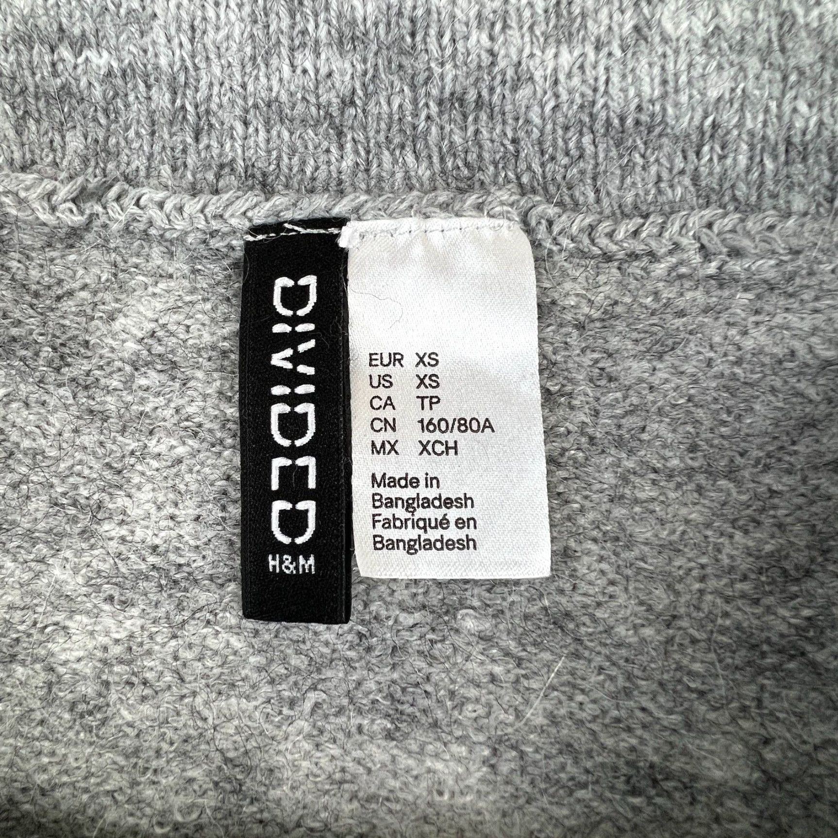 H&M H&M Womens Off Shoulder Sweater XS Gray Wool Alpaca Blend Pullover Long Sleeve Size XS / US 0-2 / IT 36-38 - 3 Thumbnail