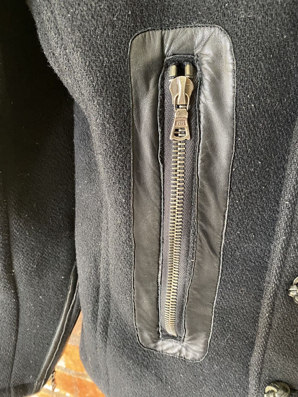 Ekam 1990s Rawlife by Ueno Shokai RIRI zipper leather Heavy coat Size US L / EU 52-54 / 3 - 7 Thumbnail