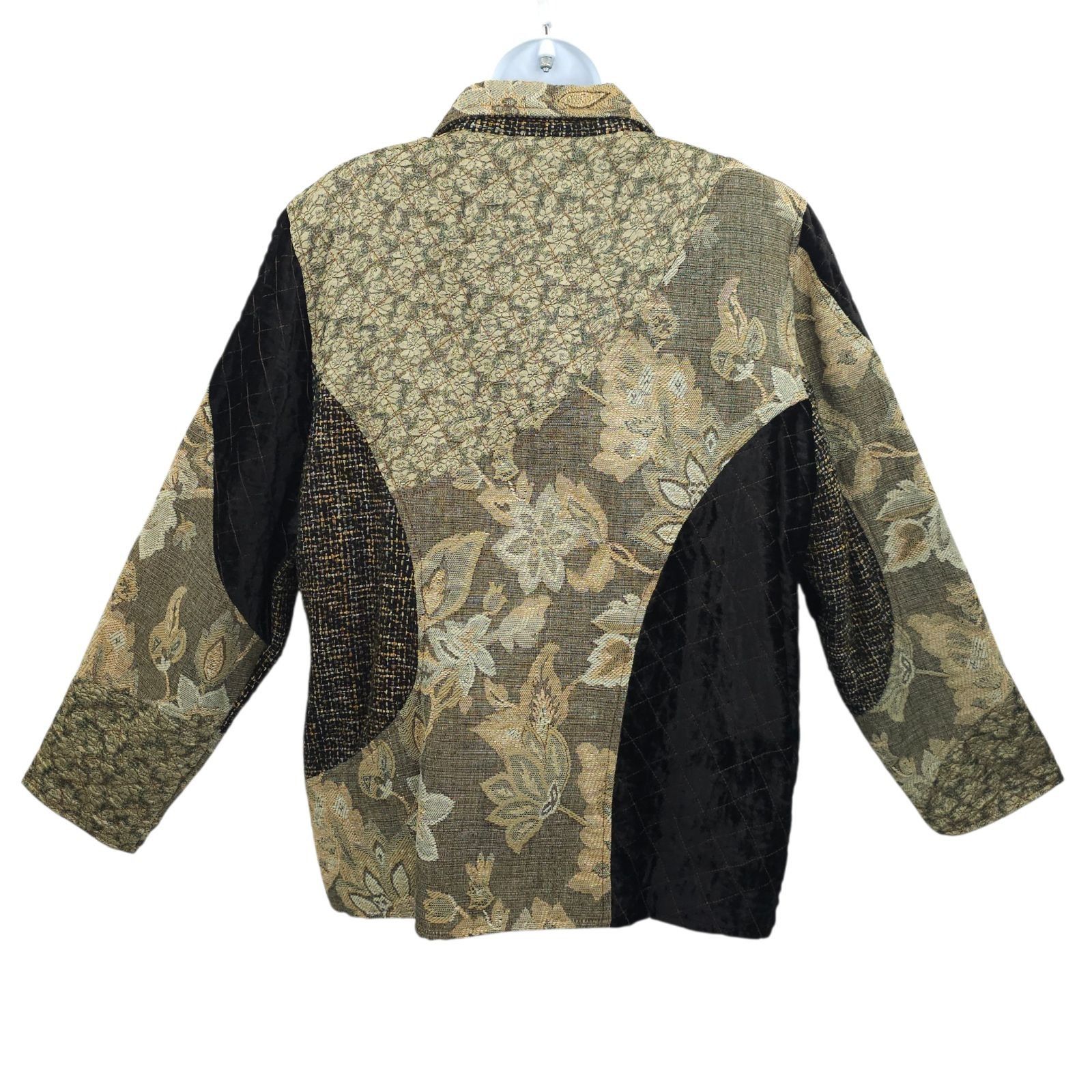 Other Yak Magik Jacket XL Floral Tapestry Patchwork Quilted Velvet Size XL / US 12-14 / IT 48-50 - 2 Thumbnail