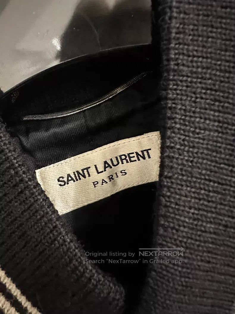 Saint Laurent Paris Saint Laurent Paris Snowflake gray lamb fur baseball suit Size US M / EU 48-50 / 2 - 2 Thumbnail