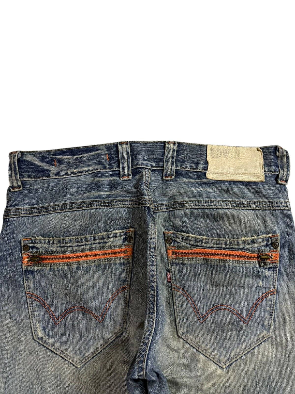 Edwin × Japanese Brand Exclusive Vintage Edwin XVS Mud Wash Distressed Baggy Jeans Size US 36 / EU 52 - 8 Thumbnail