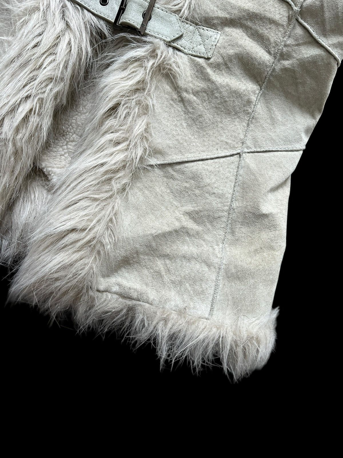 Japanese Brand Vintage Morgan De Toi Pig Suede Leather Fur Jacket I6W9 LGB Size M / US 6-8 / IT 42-44 - 9 Thumbnail