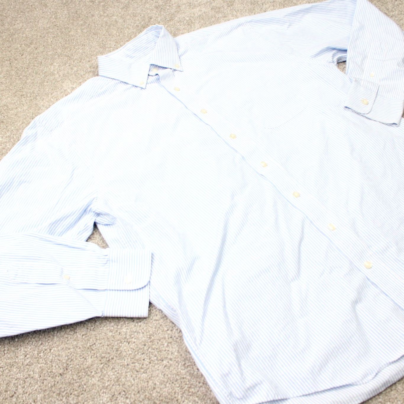 Vineyard Vines Vineyard Vines Murray Shirt Mens Large Blue/White Striped Long Sleeve Cotton Button-Up Shirt Size US L / EU 52-54 / 3 - 7 Thumbnail