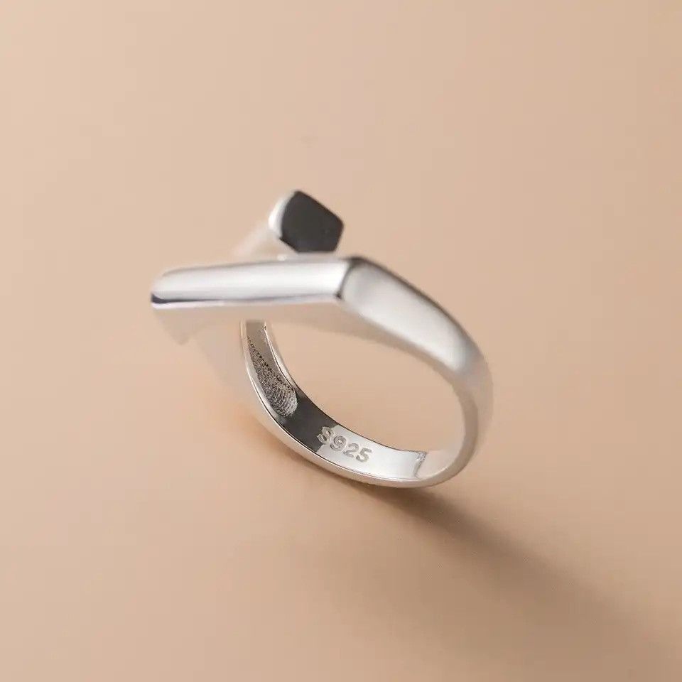 Jewelry × Vintage 925 Sterling Silver Unique Simple Ring Size ONE SIZE - 5 Thumbnail