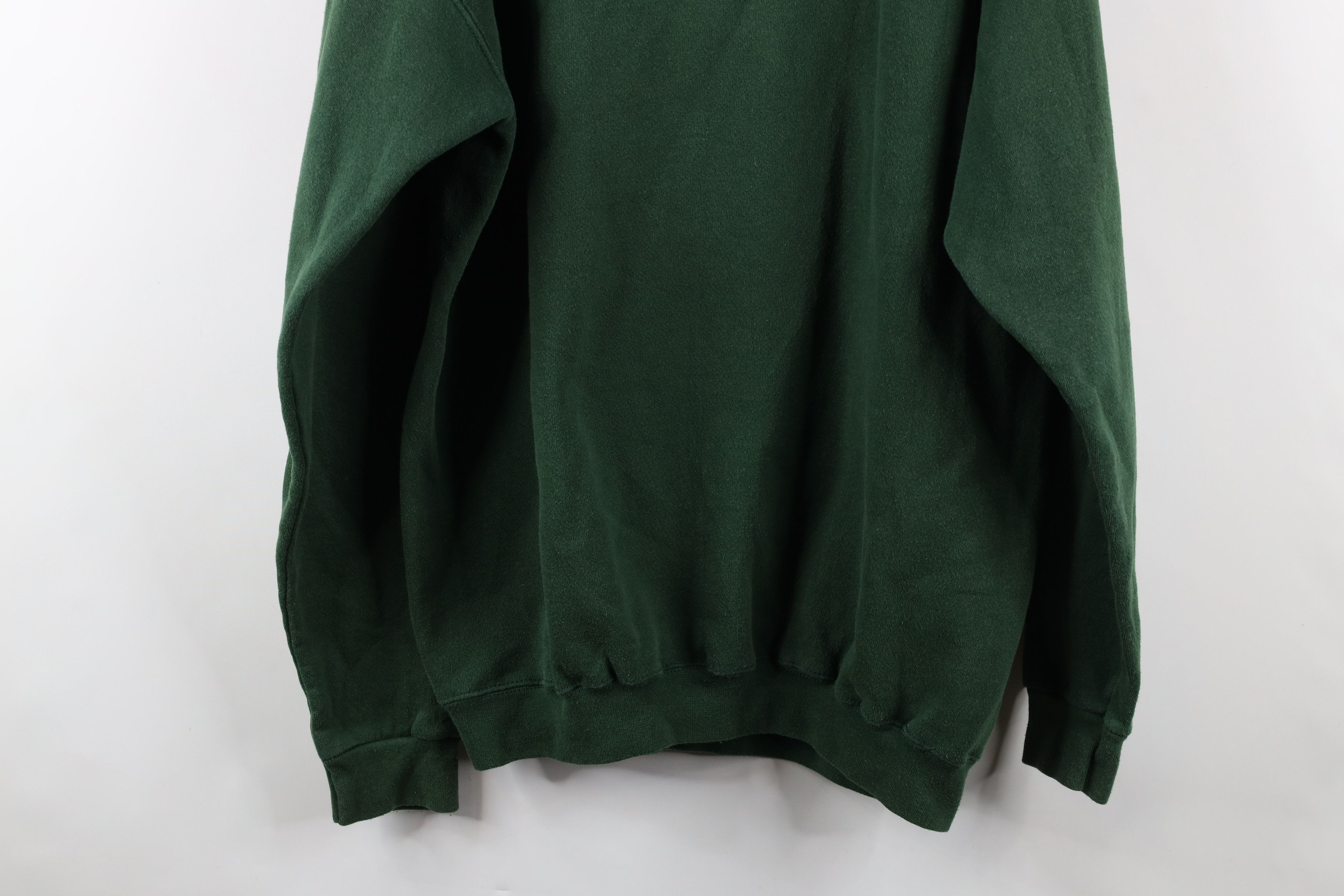 Vintage Vintage 90s Streetwear Blank Crewneck Sweatshirt Green USA Size US XL / EU 56 / 4 - 12 Thumbnail