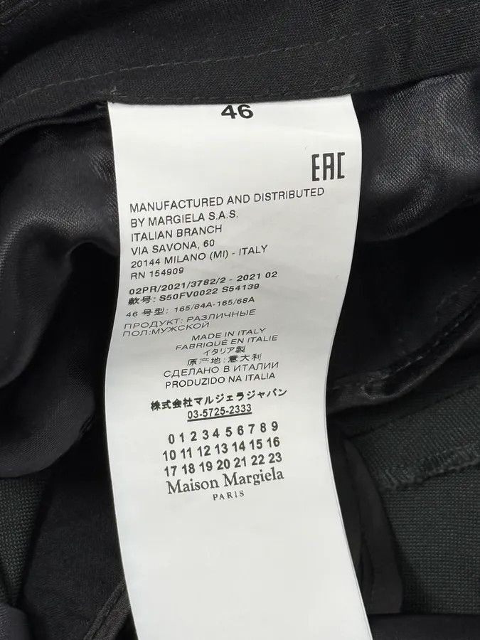 Maison Margiela AW2021 Maison Margiela Black Signature Tailored Pants Size US 30 / EU 46 - 11 Thumbnail