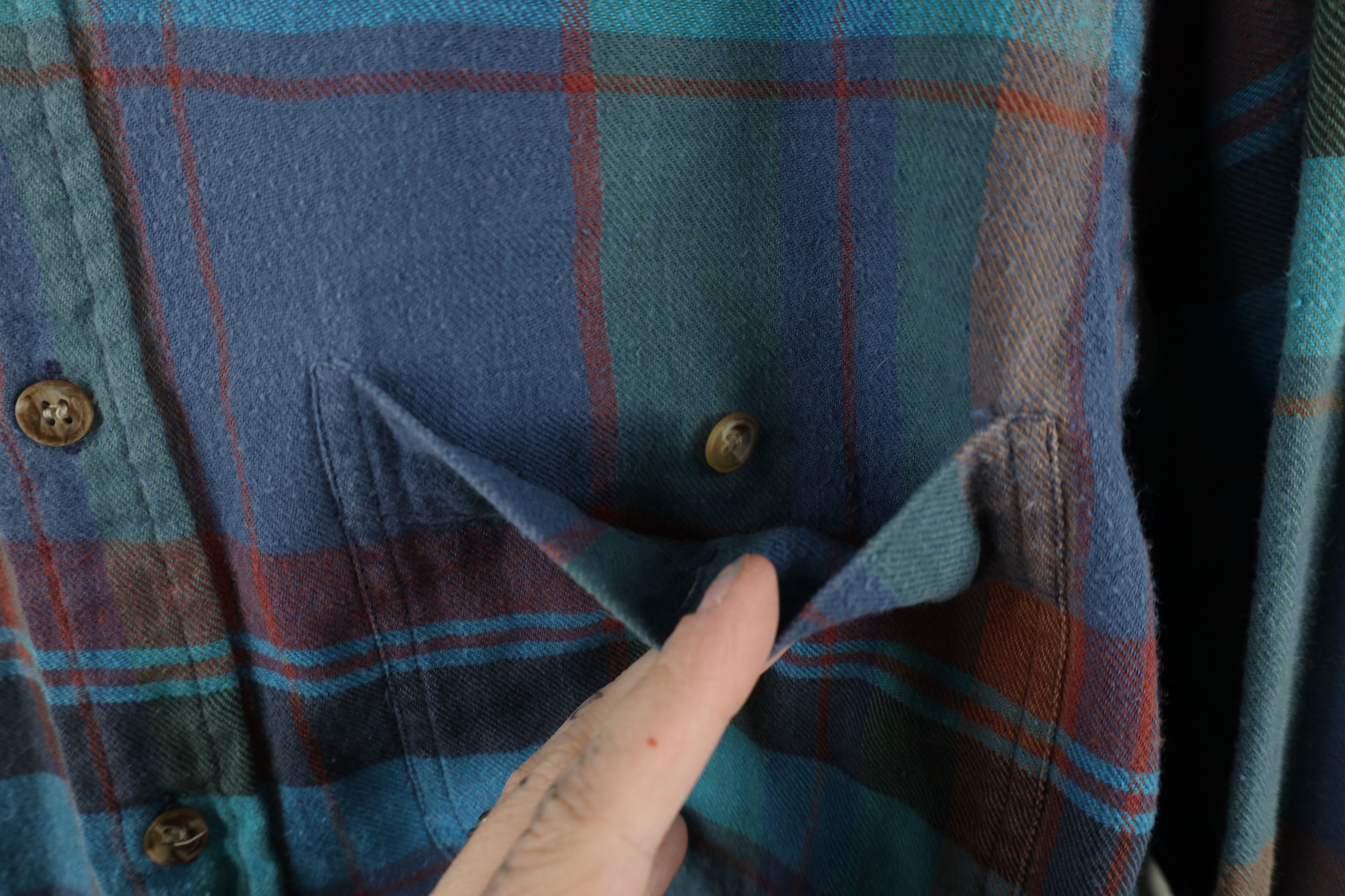 Vintage Vintage 90s Streetwear Rainbow Plaid Flannel Button Shirt Size US L / EU 52-54 / 3 - 4 Thumbnail