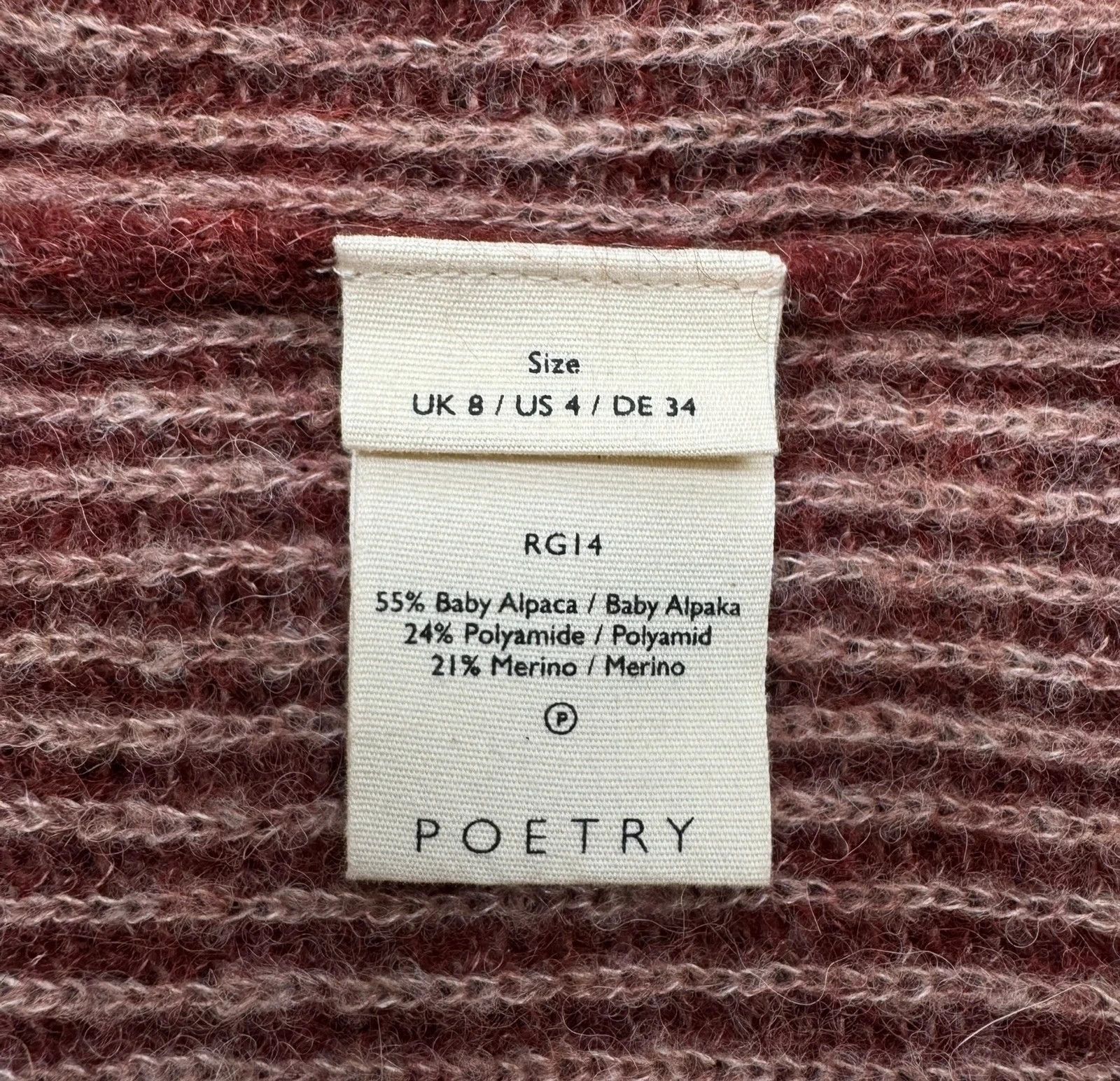 Other Poetry Twill Sweater Baby Alpaca Wool Knit size UK8 US4 Size S / US 4 / IT 40 - 9 Thumbnail